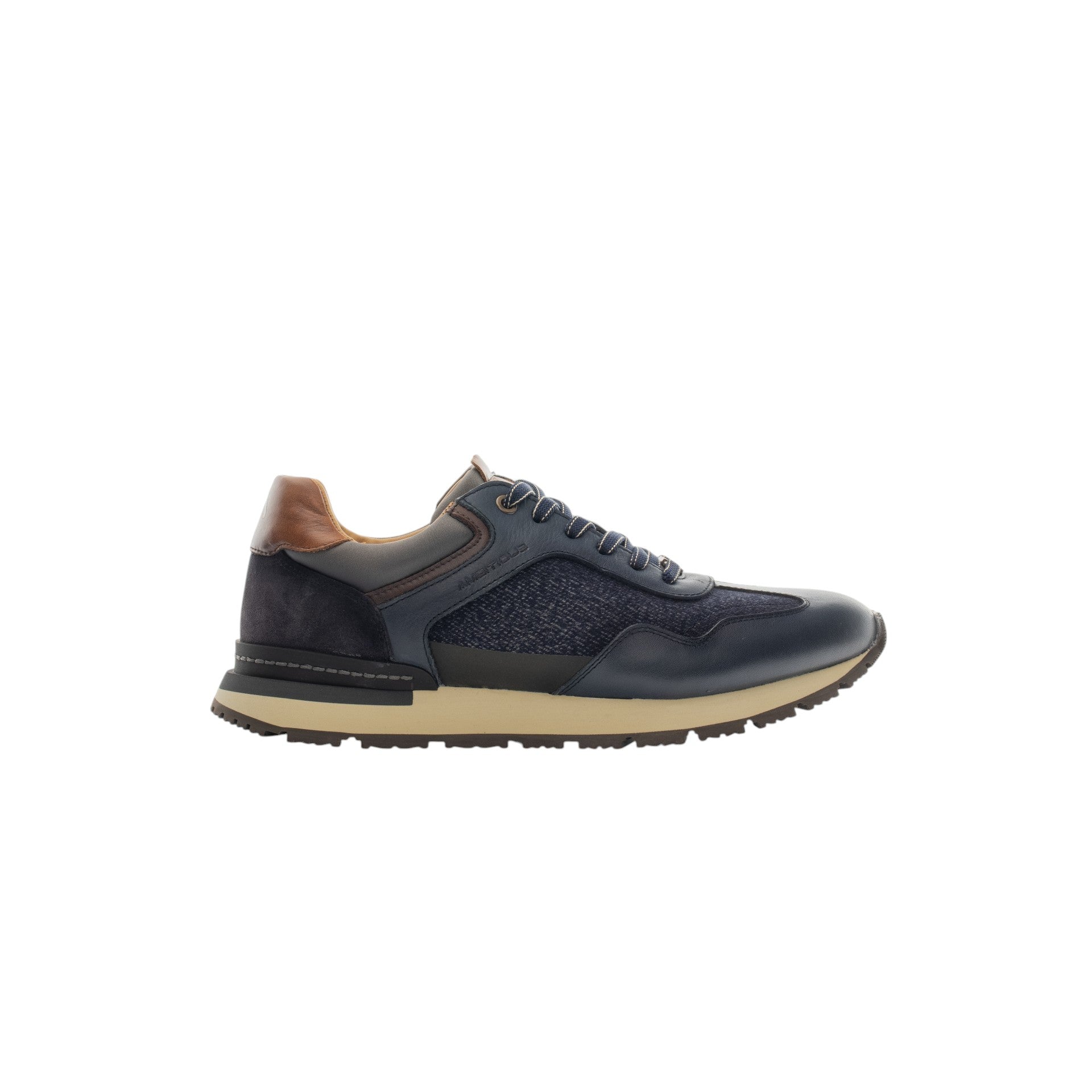 AMBITIOUS Sneakers uomo pelle+camoscio+tess VINCE 13868T - Musto Calzature srl