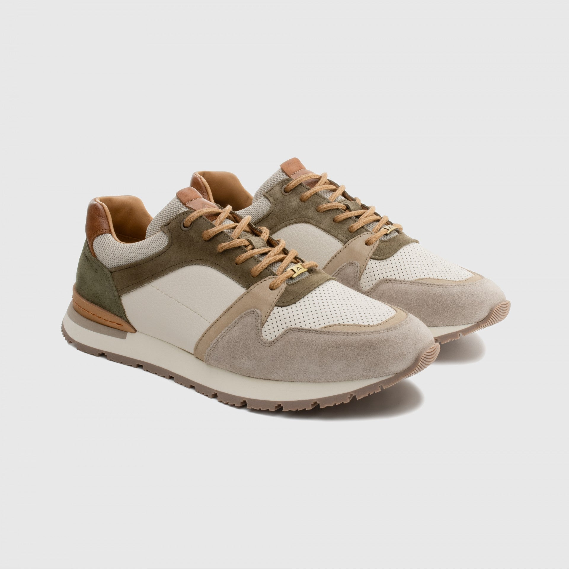 AMBITIOUS Sneakers uomo pelle+camoscio VINCE 13905B - Musto Calzature srl