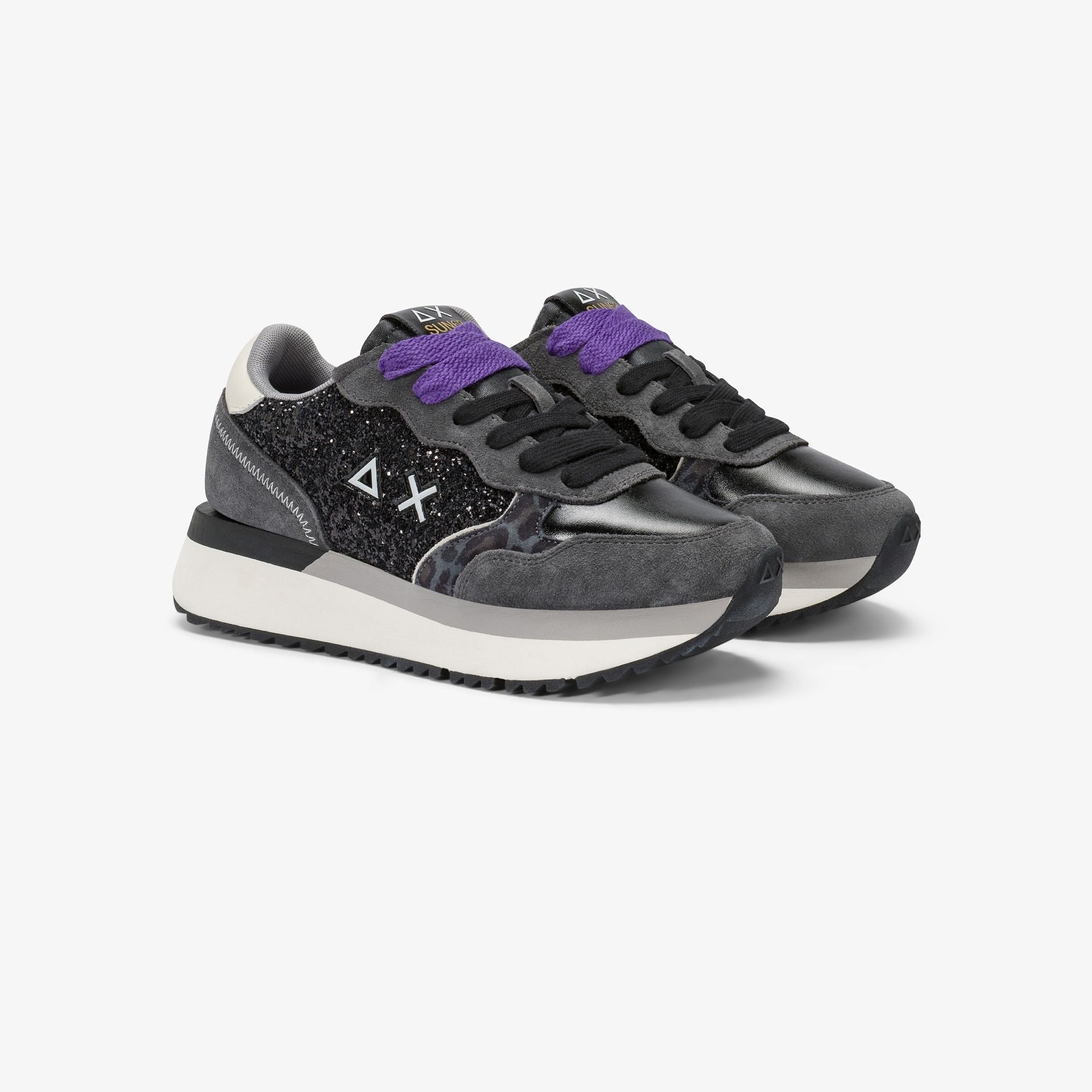 SUN68 Sneakers nylon e suede BIG ALLY GLITTER - Musto Calzature srl