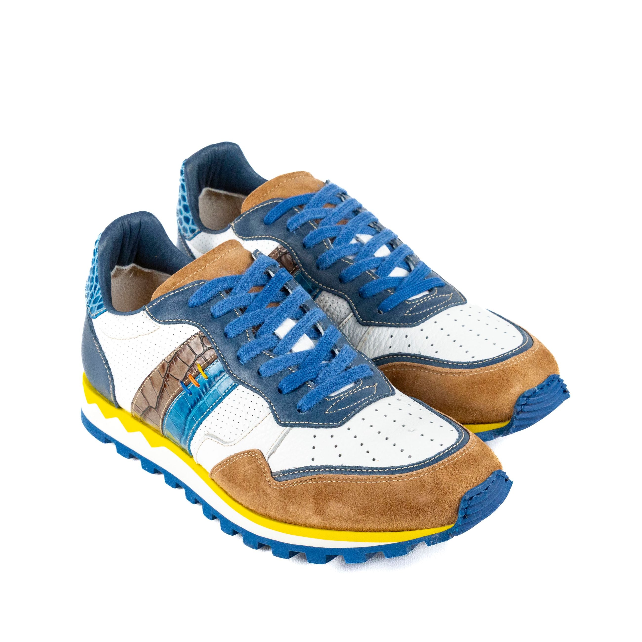 LORENZI Sneakers uomo pelle+camoscio 16763 - Musto Calzature srl