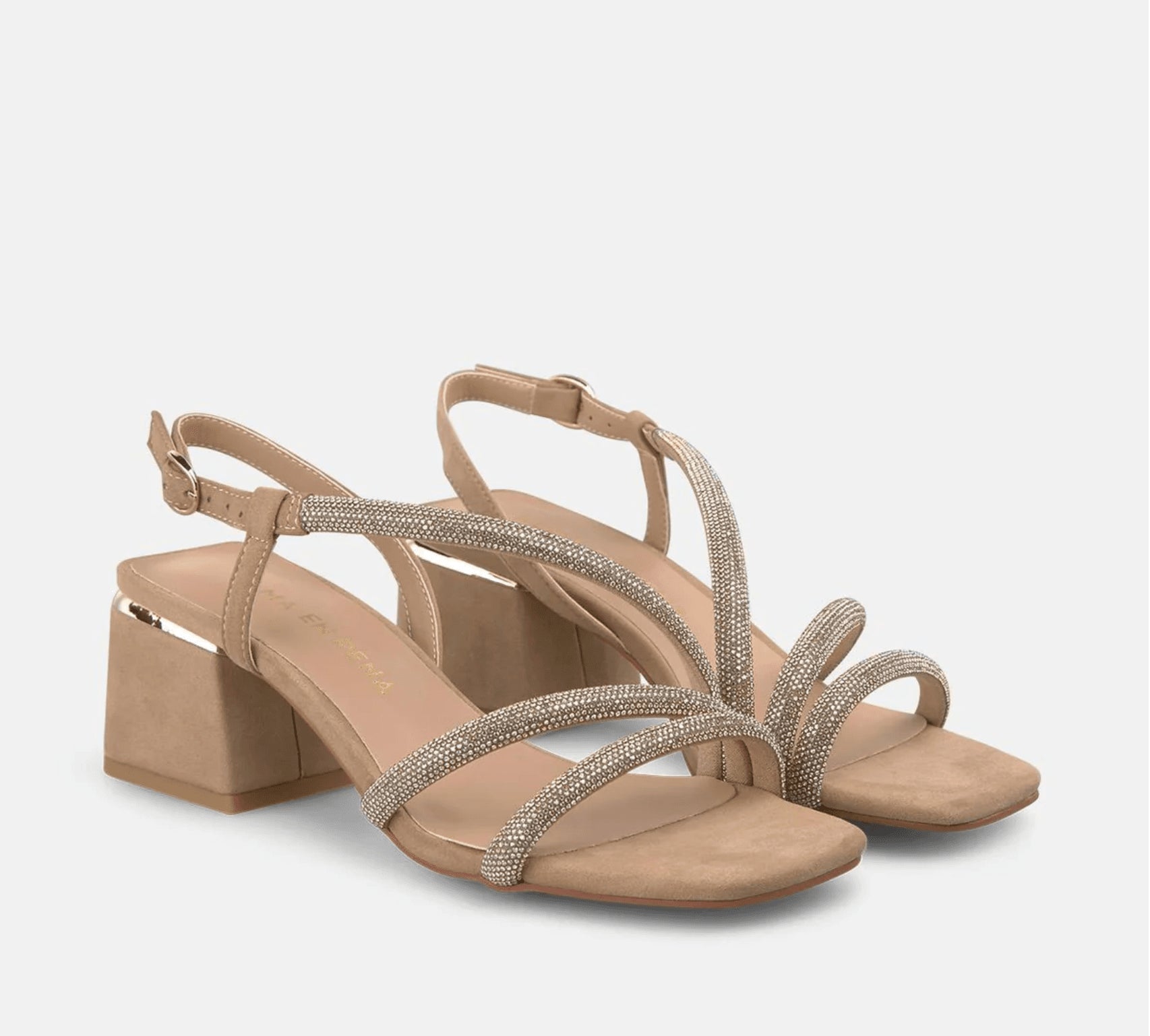 ALMA EN PENA Sandali tacco medio tessuto scamosciato v2650206 cam - Musto Calzature srl