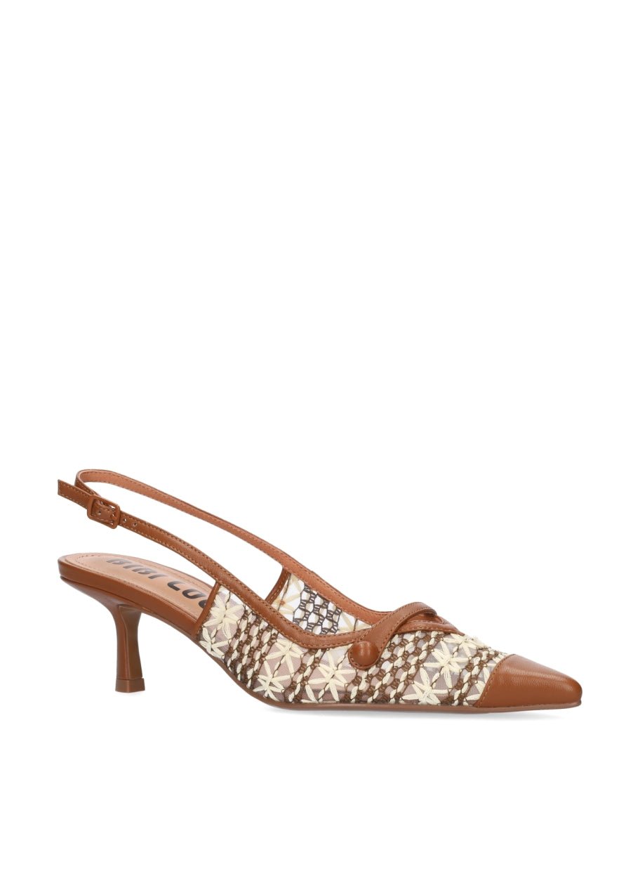 BIBI LOU Decolletè tacco basso pelle e rete XAIA PUMP 637Z74VK - Musto Calzature srl