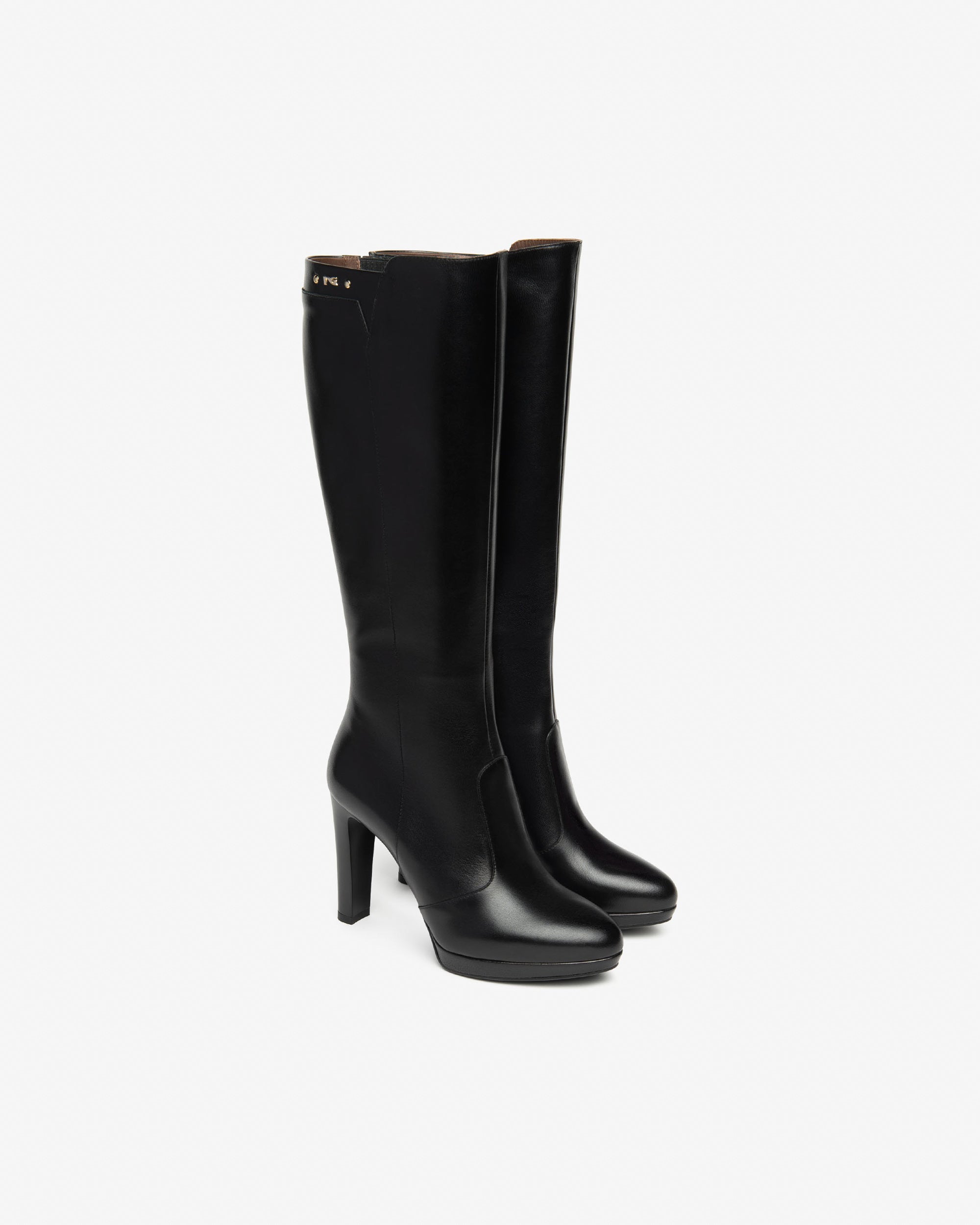 NeroGiardini Stivali da donna in pelle con tacco alto e plateau - Musto Calzature srl