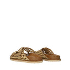 INUOVO sandali donna bassi in pelle e rafia - Musto Calzature srl