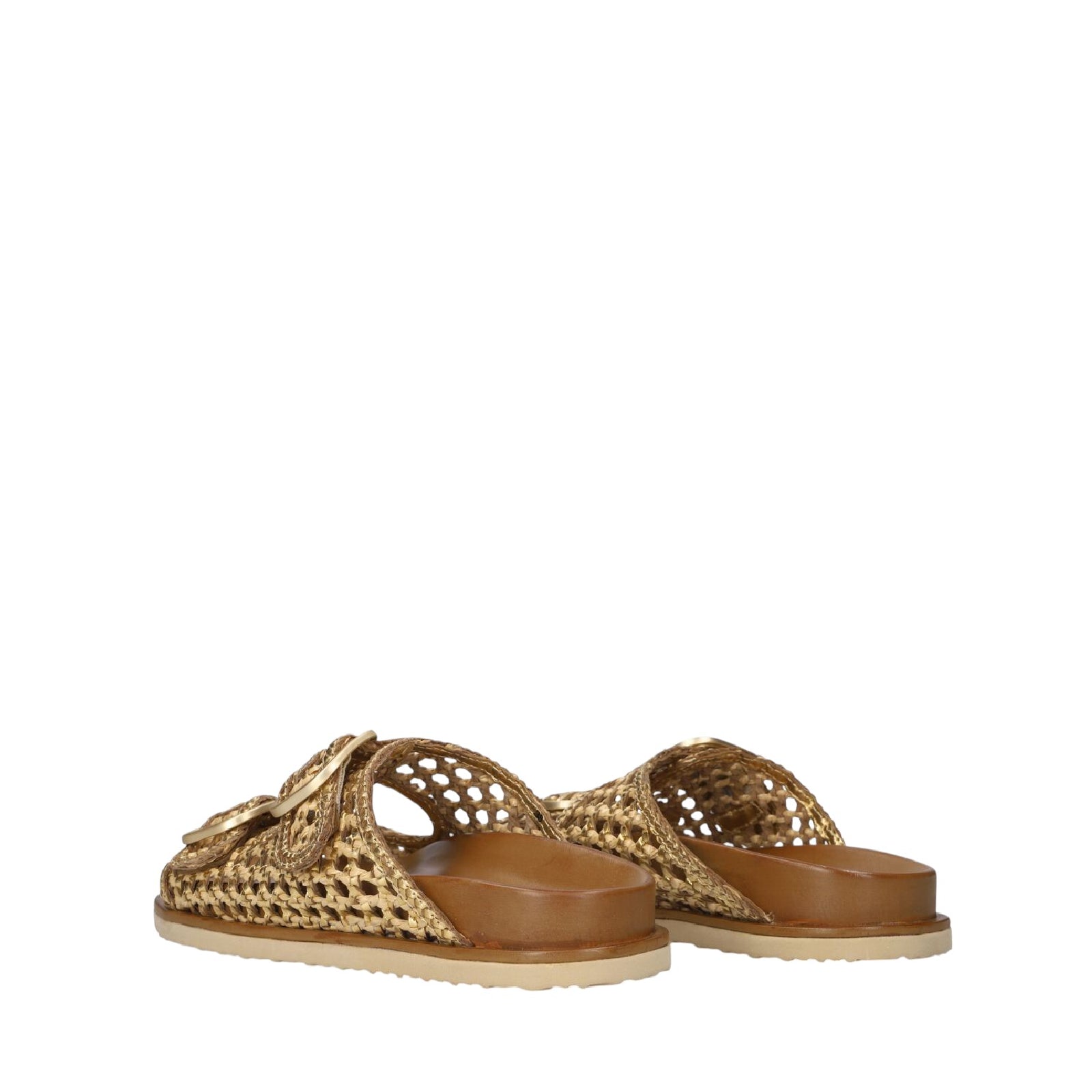 INUOVO sandali donna bassi in pelle e rafia - Musto Calzature srl