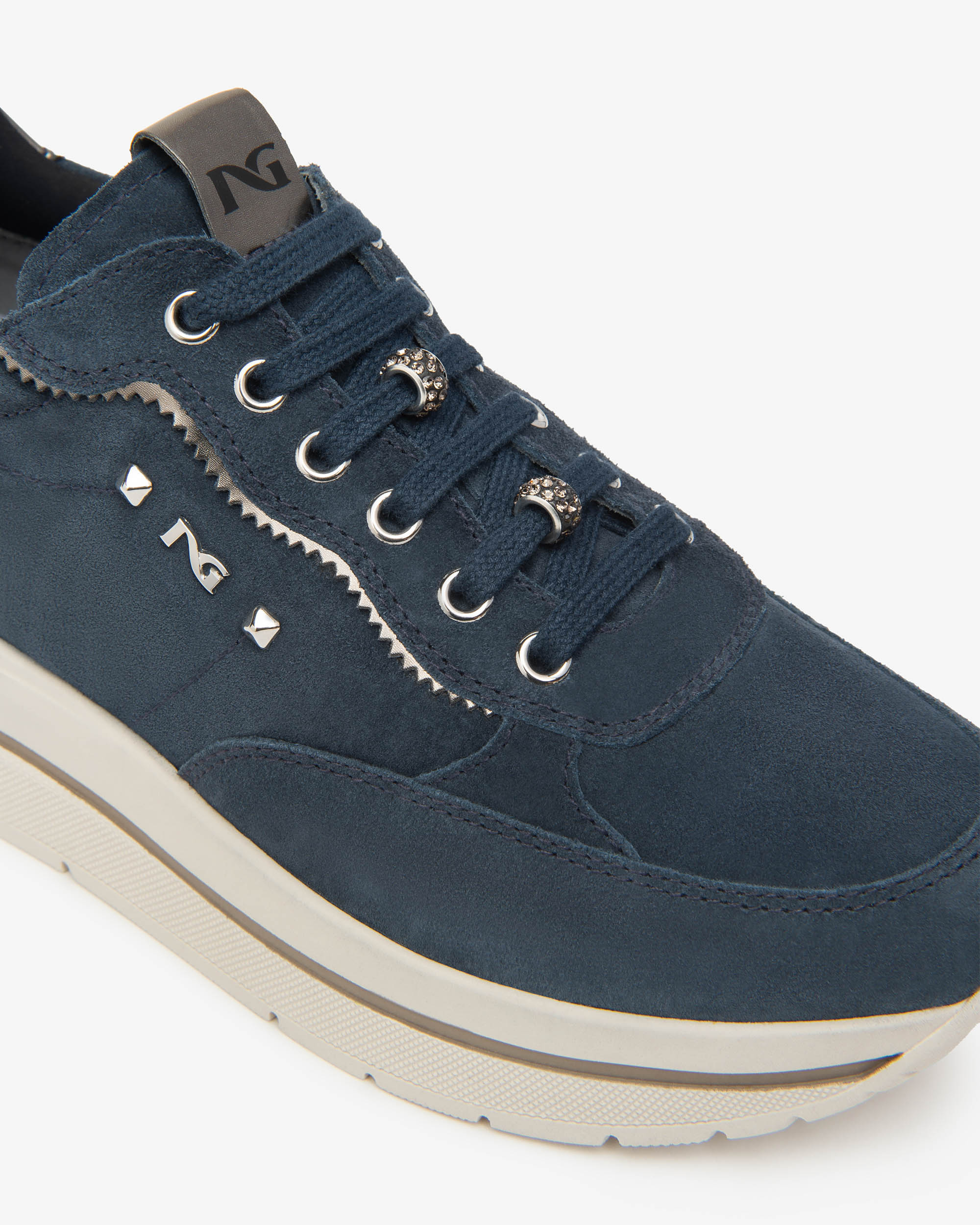 NeroGiardini sneakers da donna in pelle scamosciata con suola alta - Musto Calzature srl