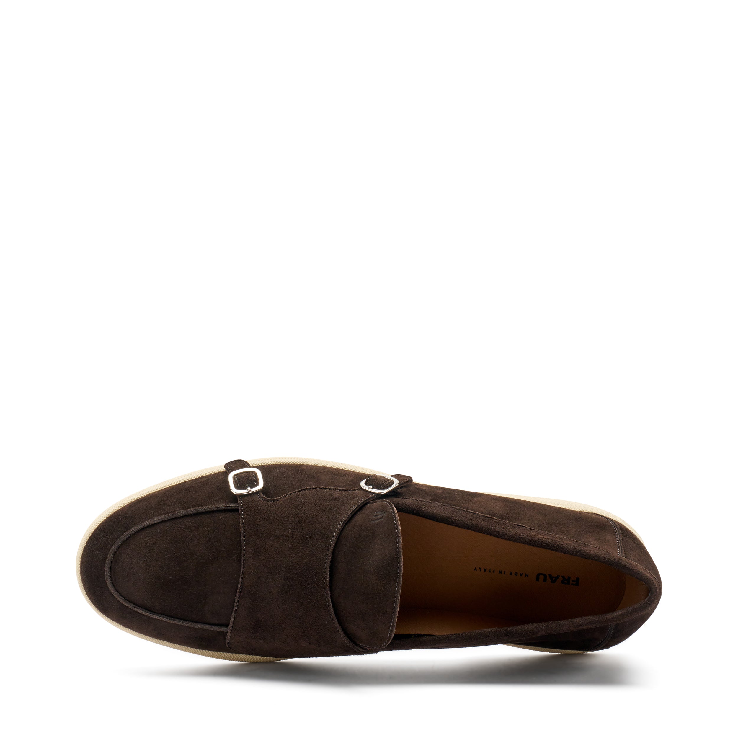 FRAU mocassini uomo doppia fibbia in pelle scamoscita - Musto Calzature srl