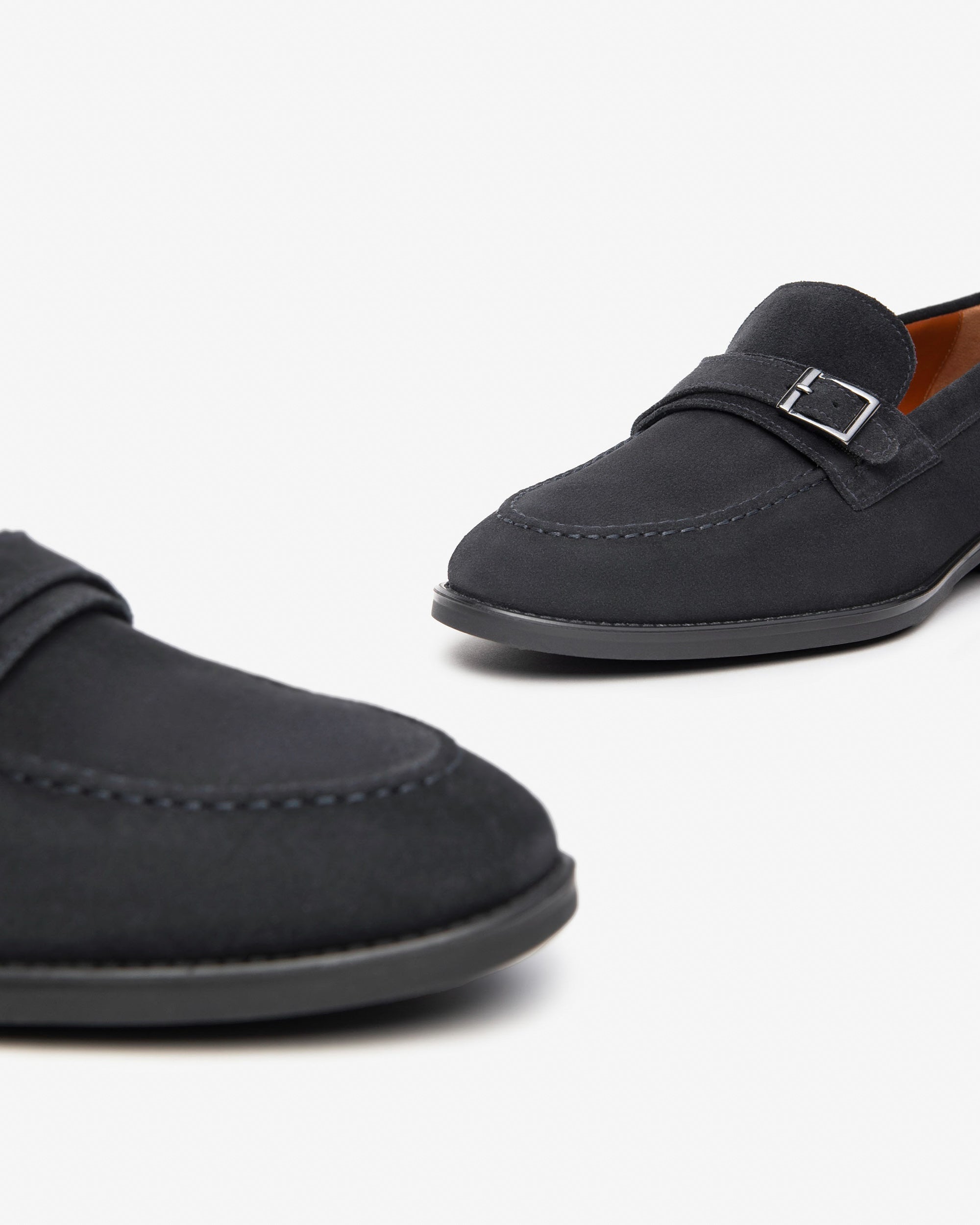 NeroGiardini mocassini da uomo in pelle scamosciata con fibbia - Musto Calzature srl