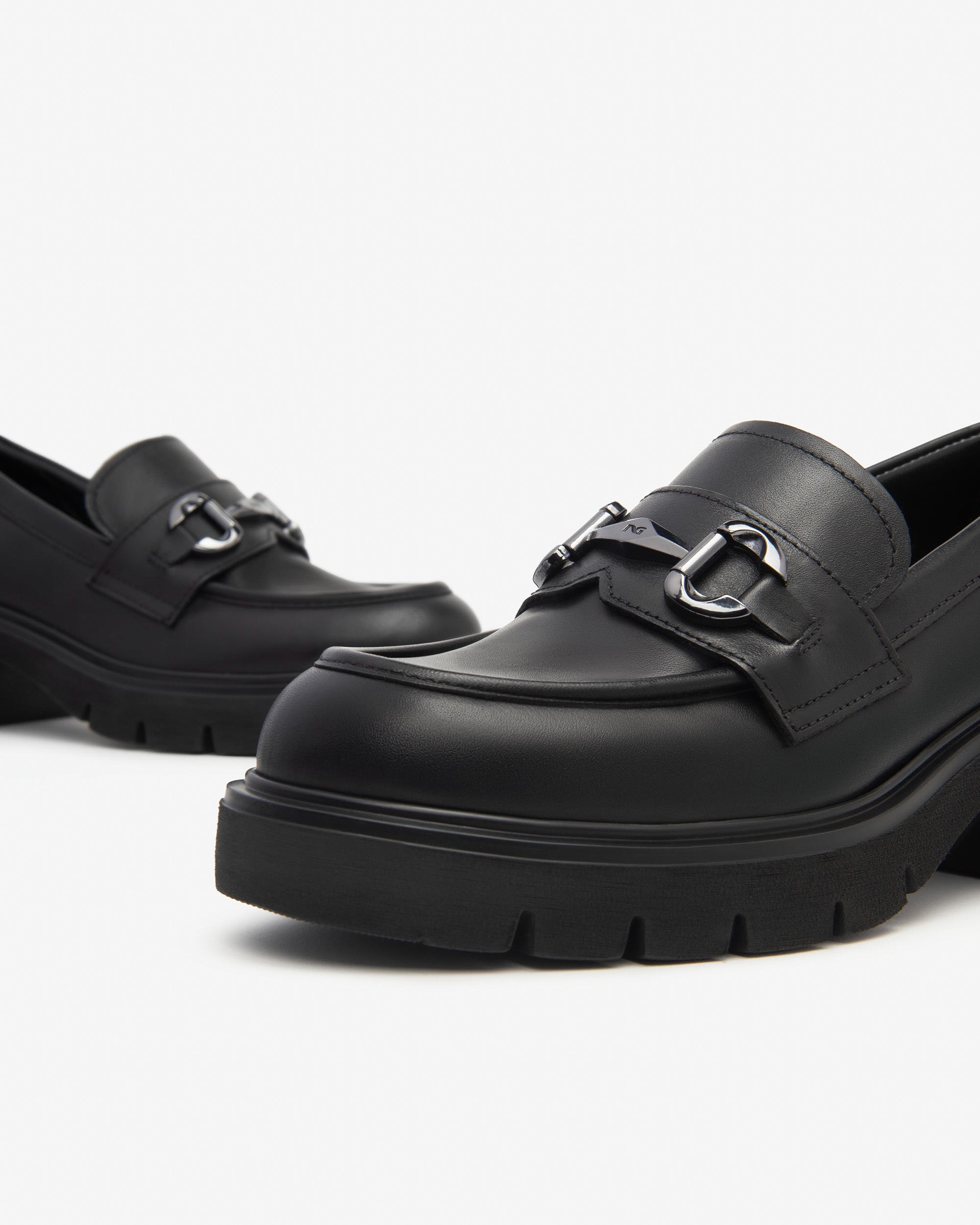 NeroGiardini mocassini da donna in pelle con suola alta - Musto Calzature srl