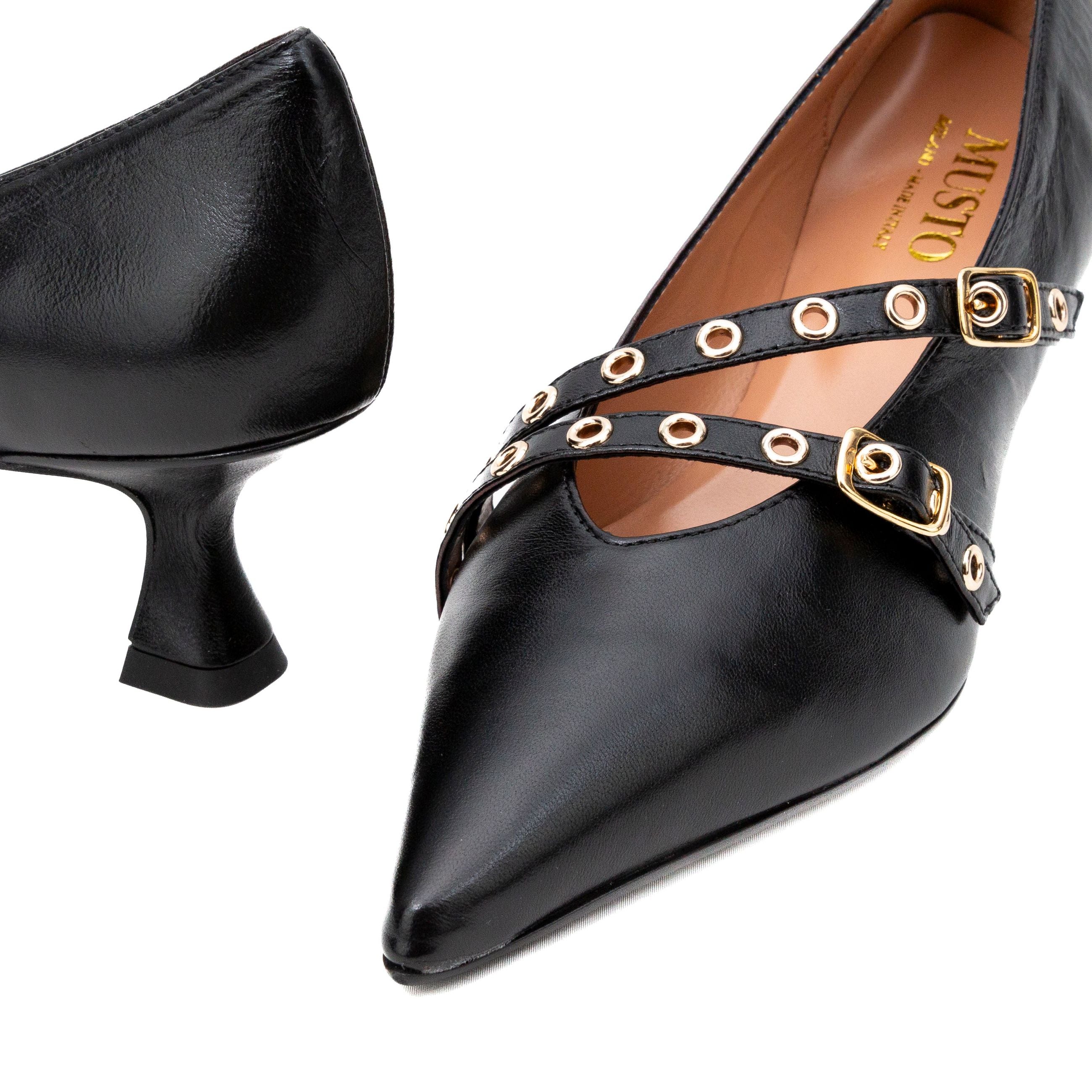 MUSTO Decolletè tacco basso nappa glossy ANASTASIA X1521 - OC - M - Musto Calzature srl