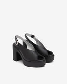 NeroGiardini sandali donna in pelle con tacco alto e plateau - Musto Calzature srl