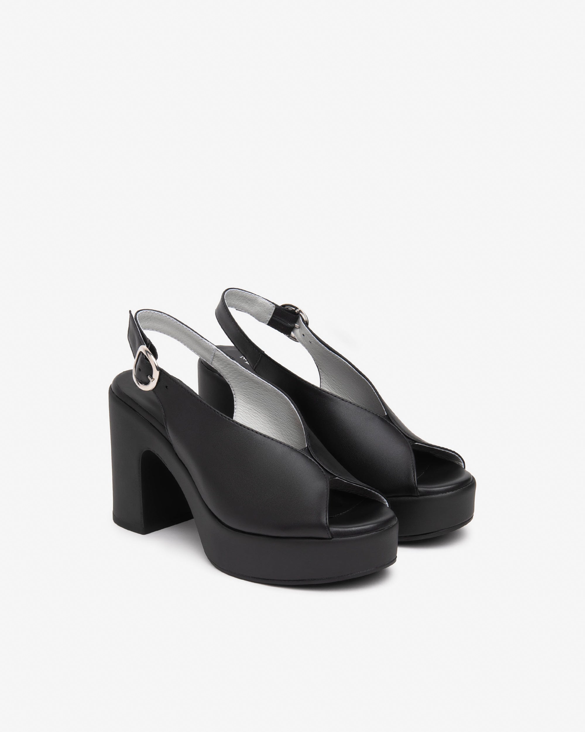 NeroGiardini sandali donna in pelle con tacco alto e plateau - Musto Calzature srl