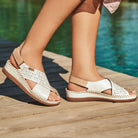 Pikolinos sandali donna con zeppa in pelle CADAQUES - Musto Calzature srl