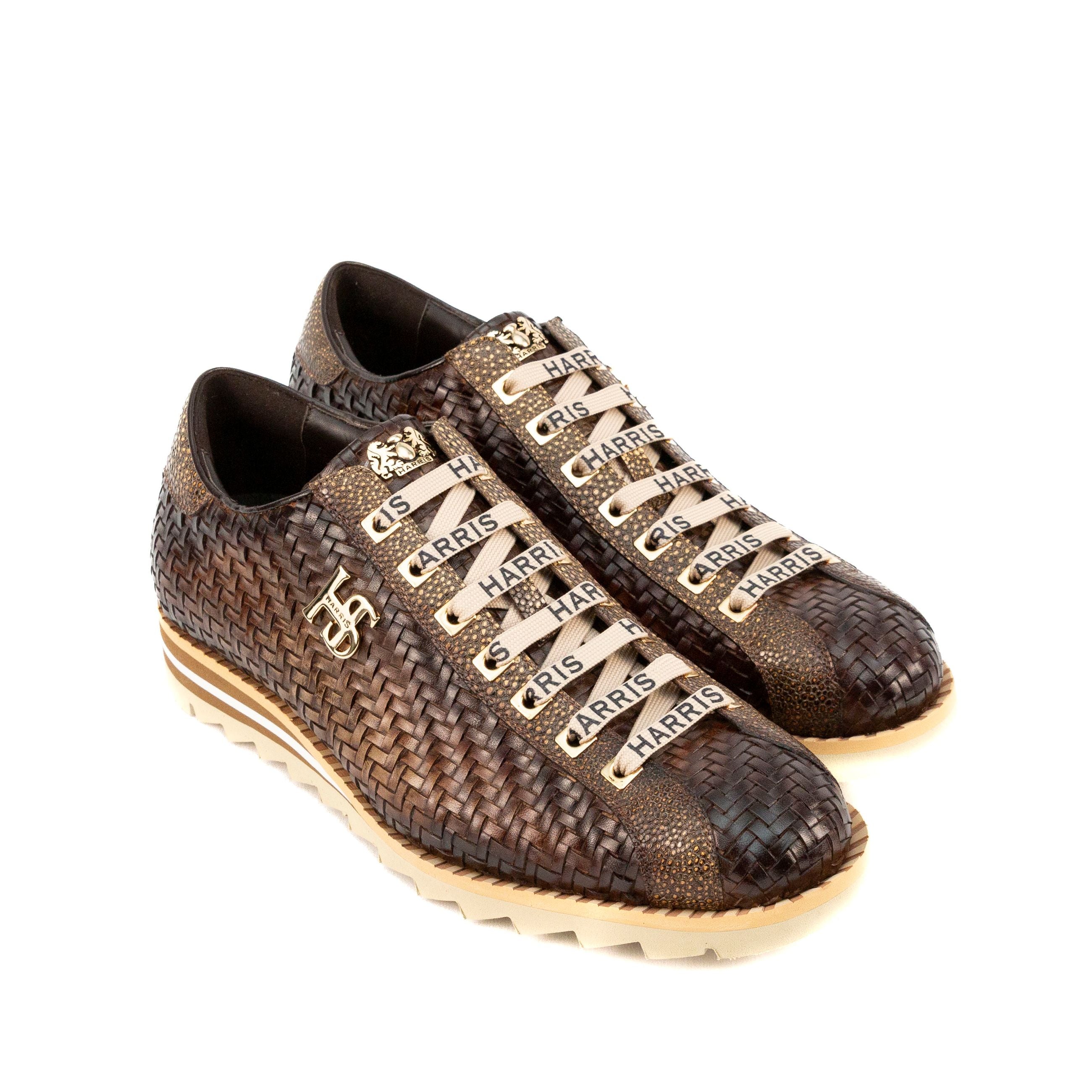HARRIS sneakers uomo in pelle intrecciata Made in Italy - Musto Calzature srl
