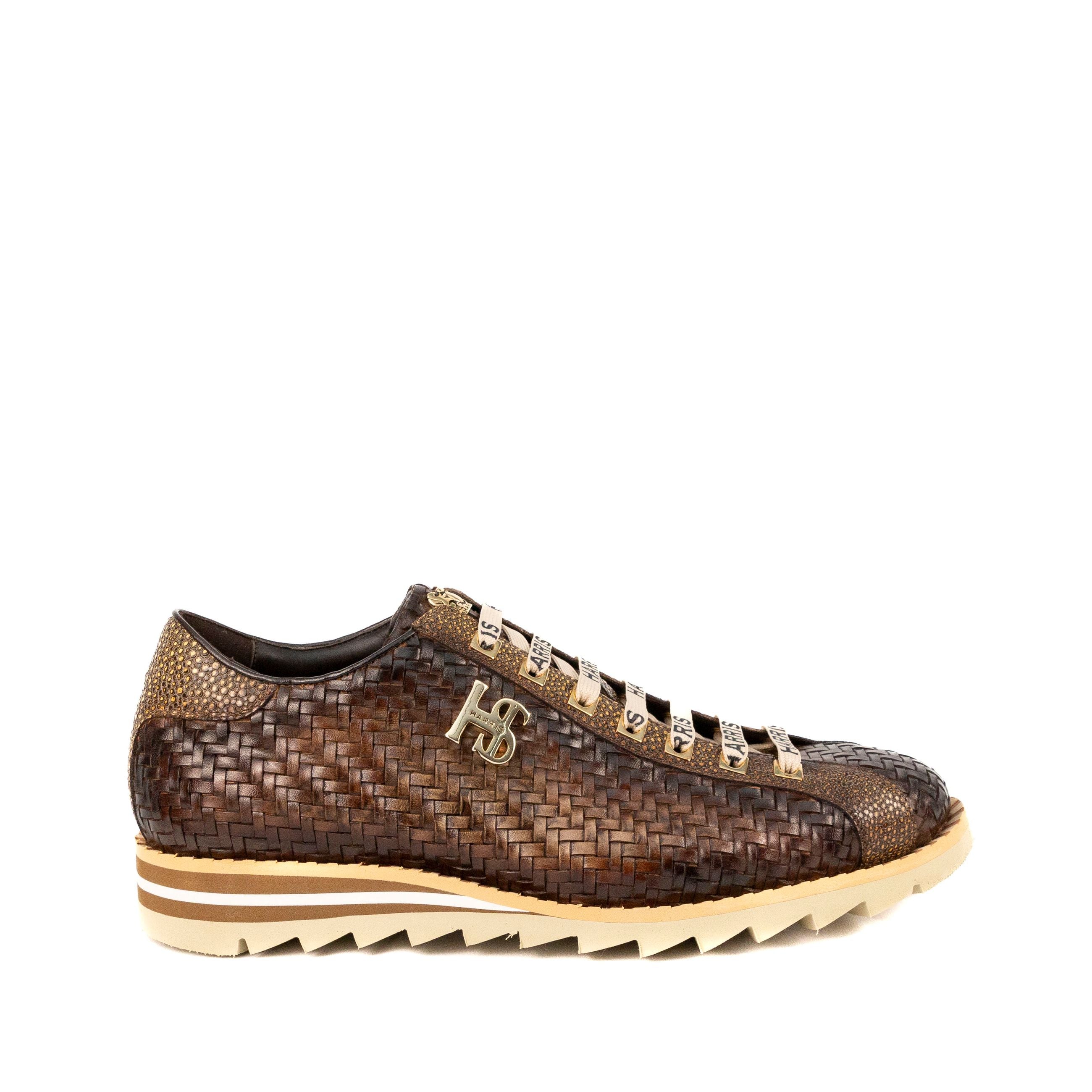 HARRIS sneakers uomo in pelle intrecciata Made in Italy - Musto Calzature srl