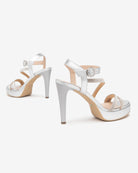 NeroGiardini sandali con tacco alto in pelle e strass - Musto Calzature srl