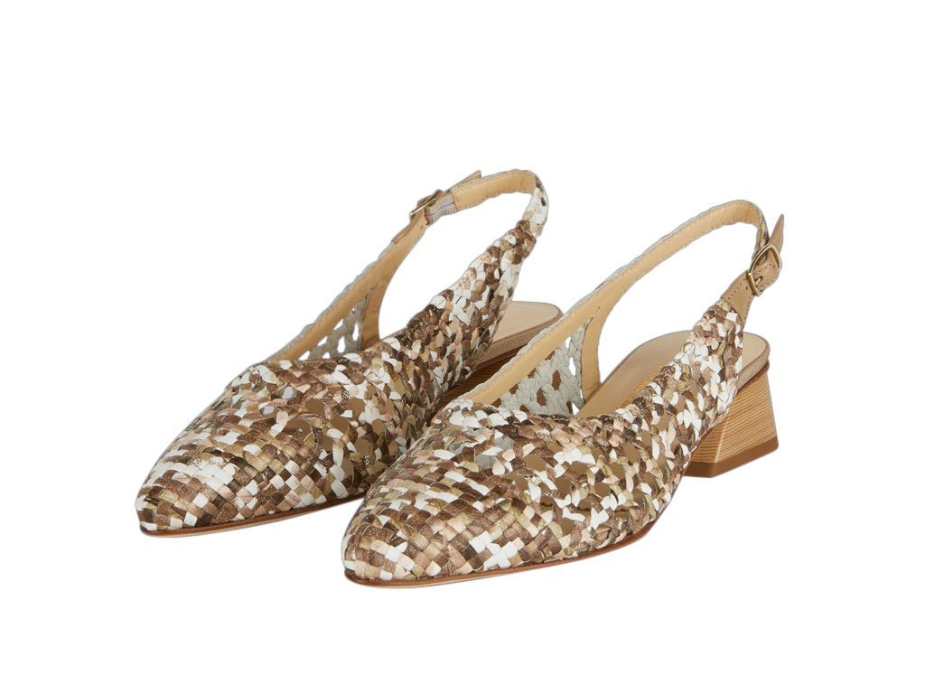 BRUNATE Decolletè PELLE INTRECCIATA 32376 - Musto Calzature srl