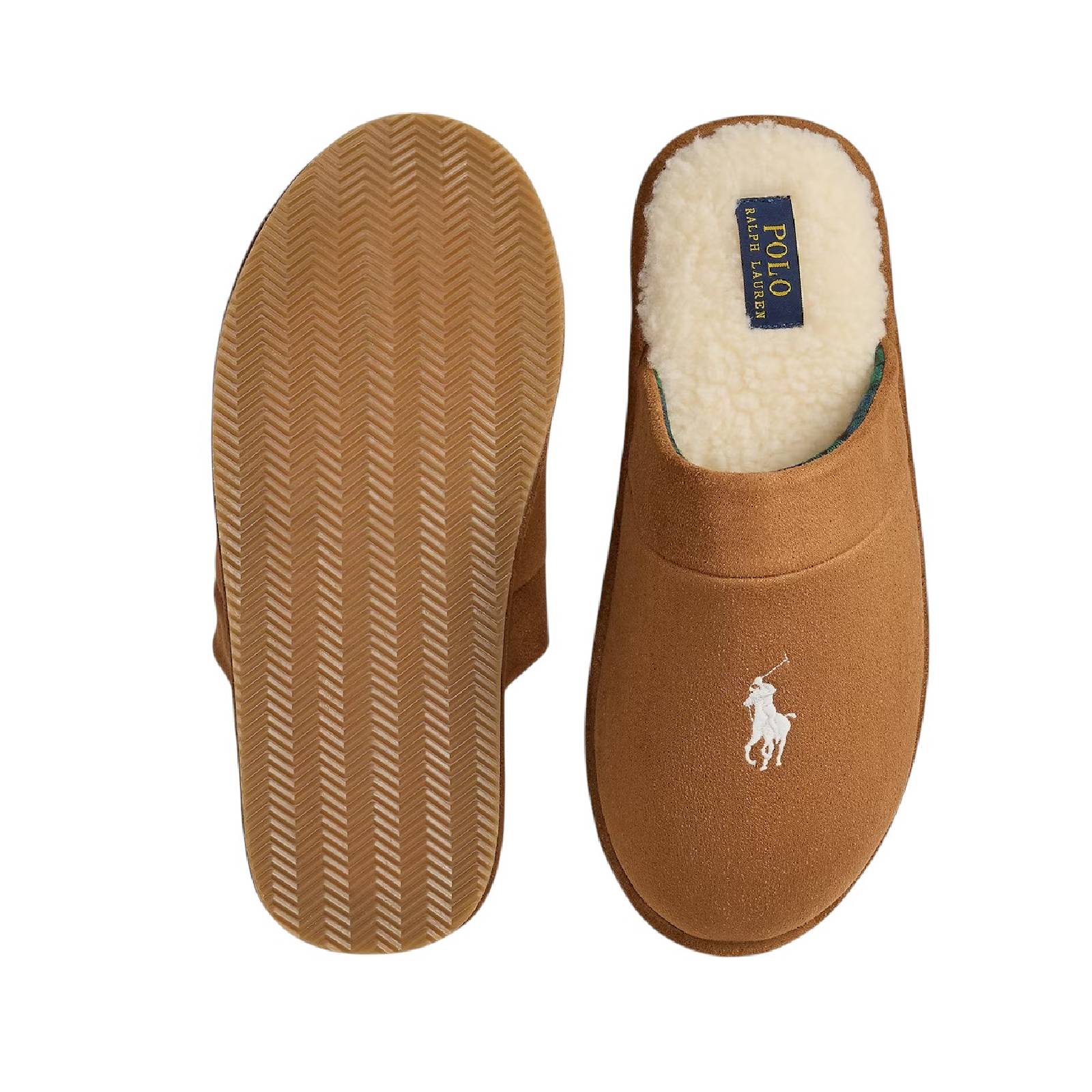 POLO RALPH LAUREN Pantofole casa uomo tessuto scamosciato KLARENCE 25 - Musto Calzature srl