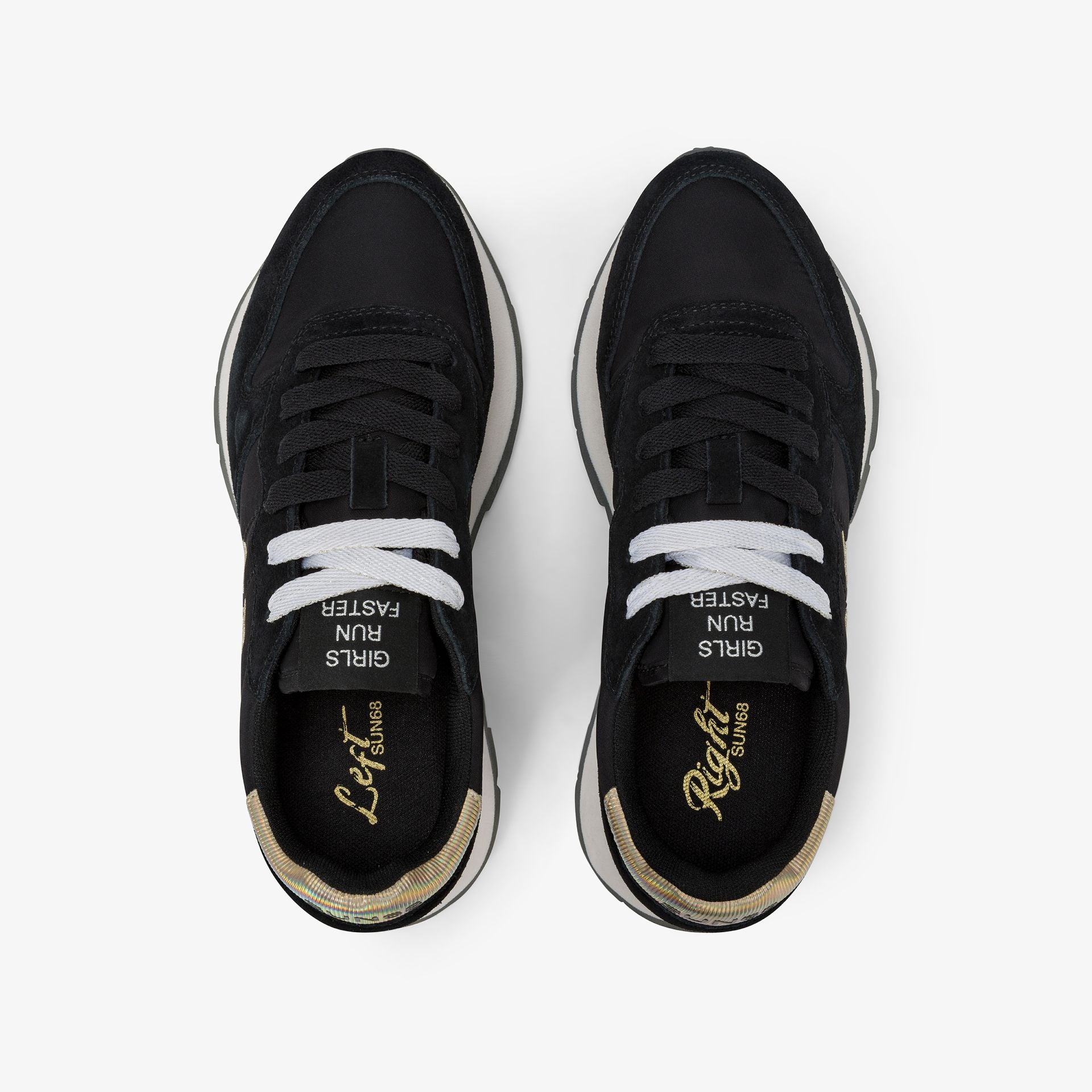 SUN68 Sneakers nylon e suede ALLY GOLD SILVER - Musto Calzature srl