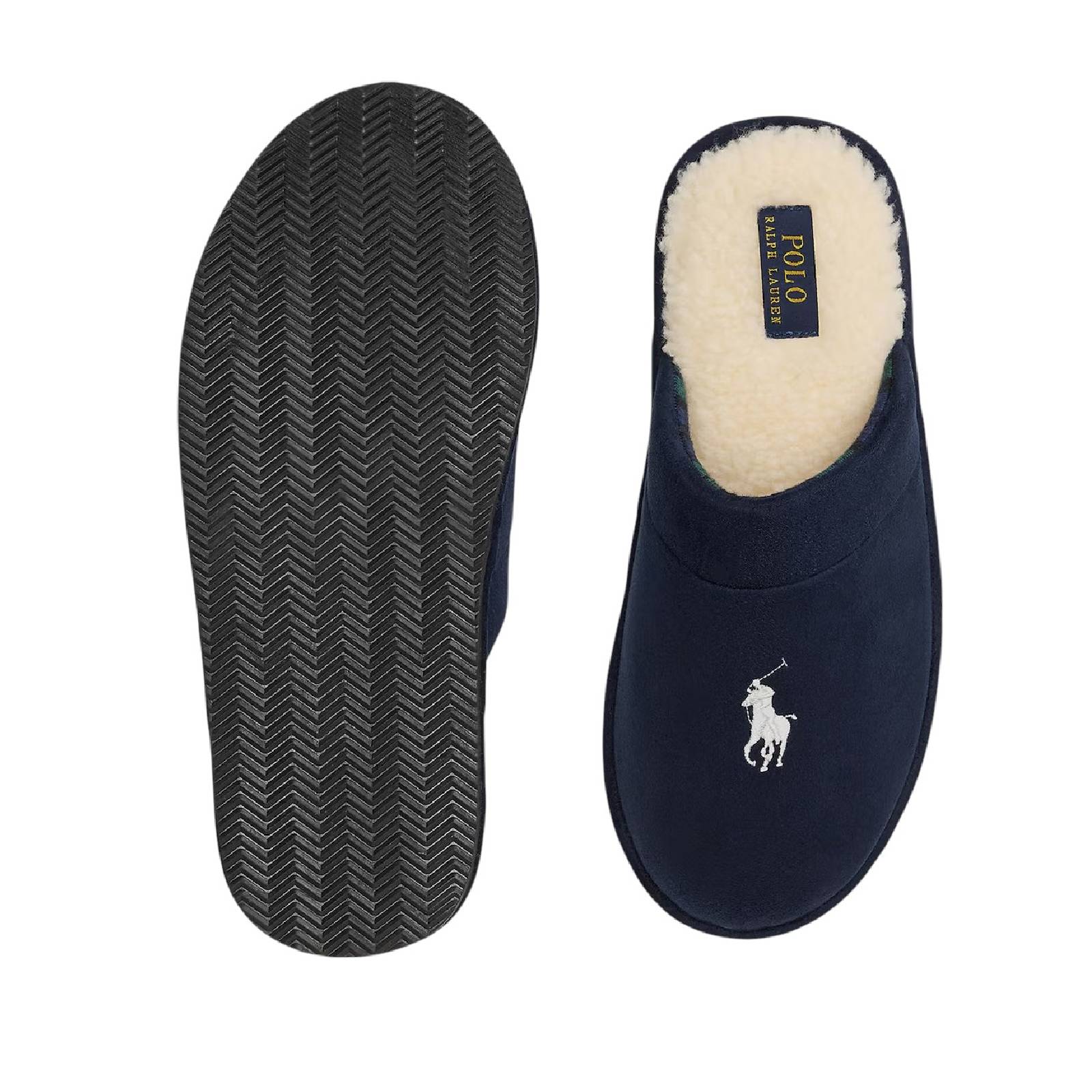 POLO RALPH LAUREN Pantofole casa uomo tessuto scamosciato KLARENCE 25 - Musto Calzature srl