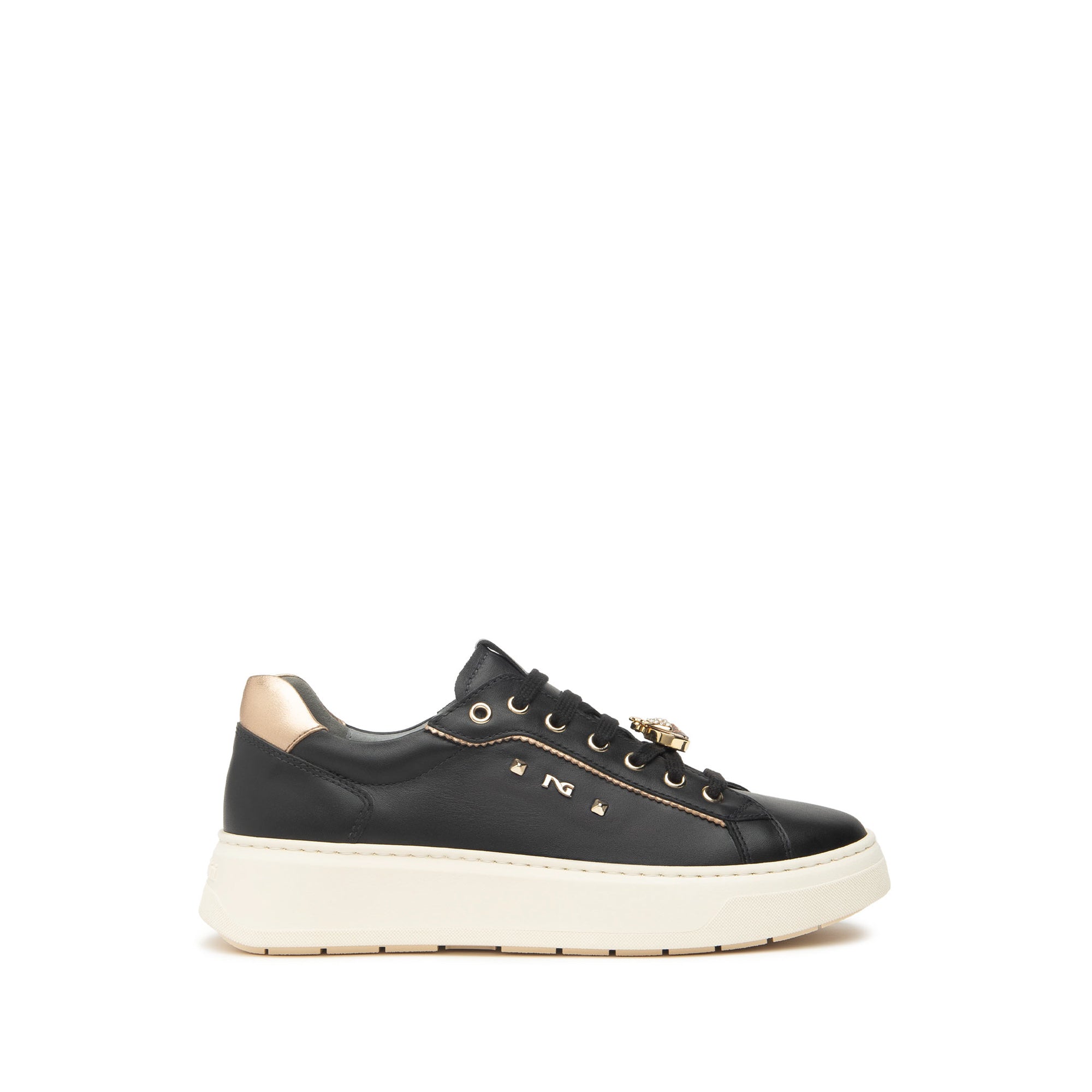 NeroGiardini sneakers da donna in pelle con dettaglio charm - Musto Calzature srl