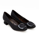 BRUNATE décolleté nere tacco basso tessuto Made In Italy 32230 - Musto Calzature srl