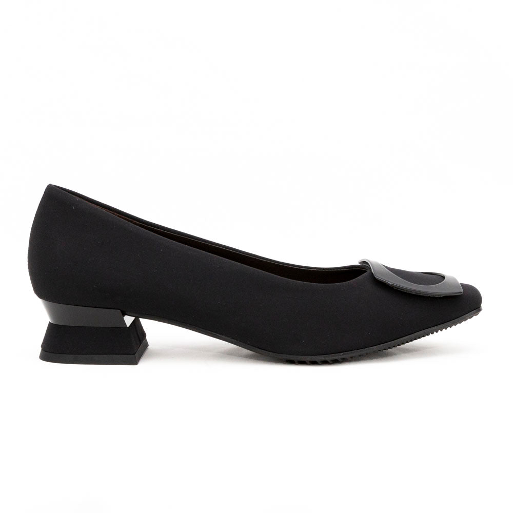 BRUNATE décolleté nere tacco basso tessuto Made In Italy 32230 - Musto Calzature srl