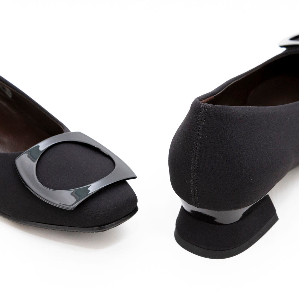 BRUNATE décolleté nere tacco basso tessuto Made In Italy 32230 - Musto Calzature srl