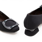 BRUNATE décolleté nere tacco basso tessuto Made In Italy 32230 - Musto Calzature srl