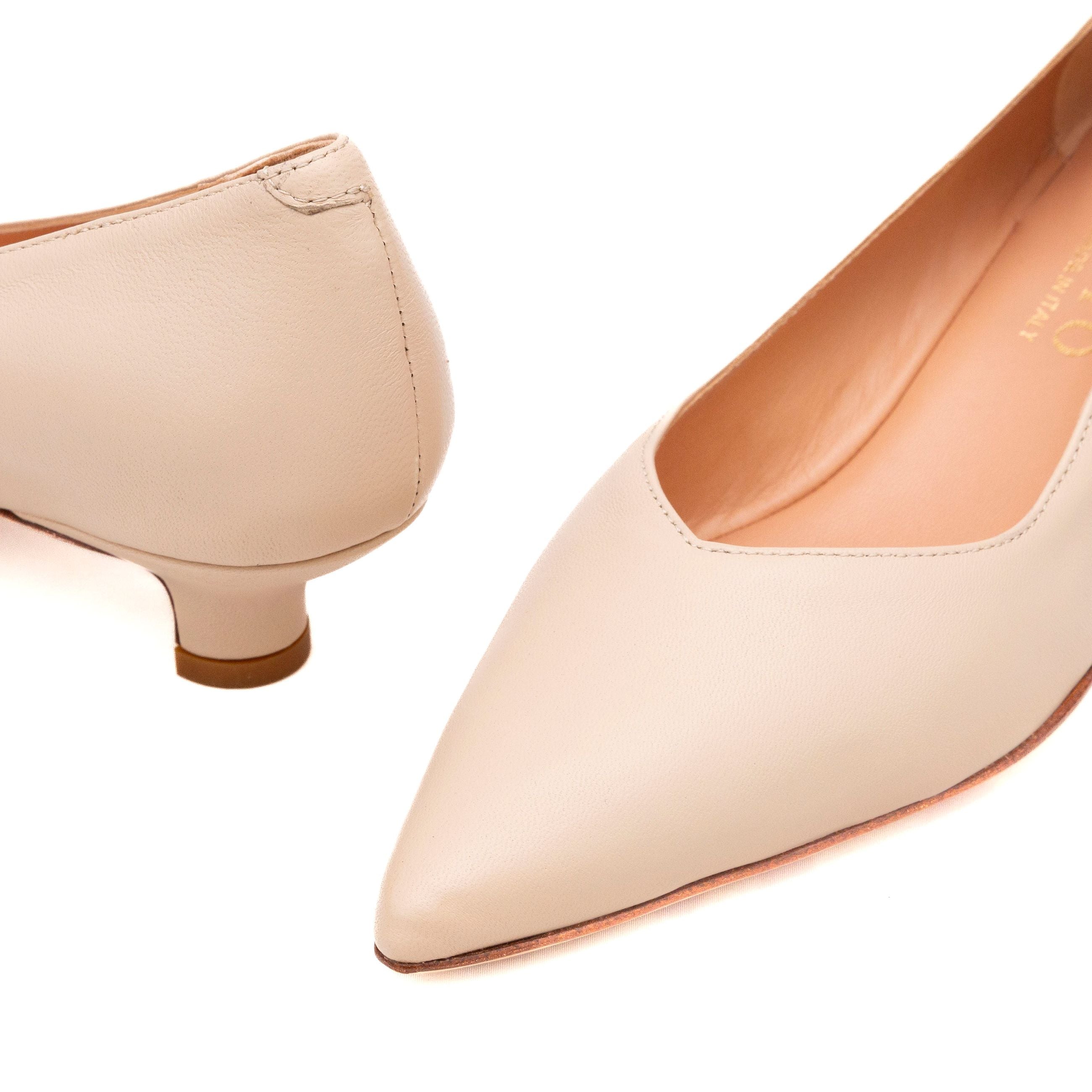 MUSTO décolletè tacco basso in pelle BIA - Musto Calzature srl