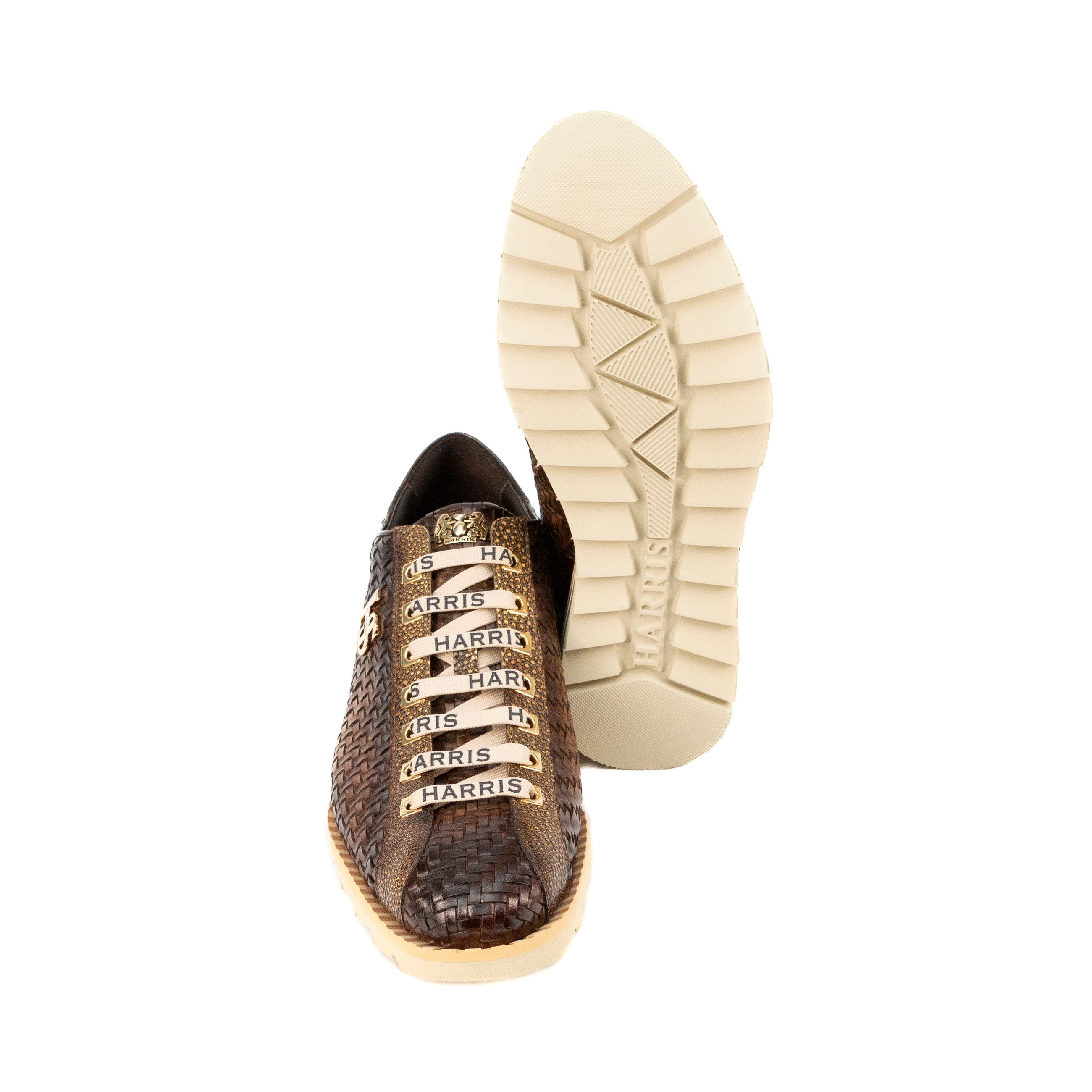 HARRIS sneakers uomo in pelle intrecciata Made in Italy - Musto Calzature srl