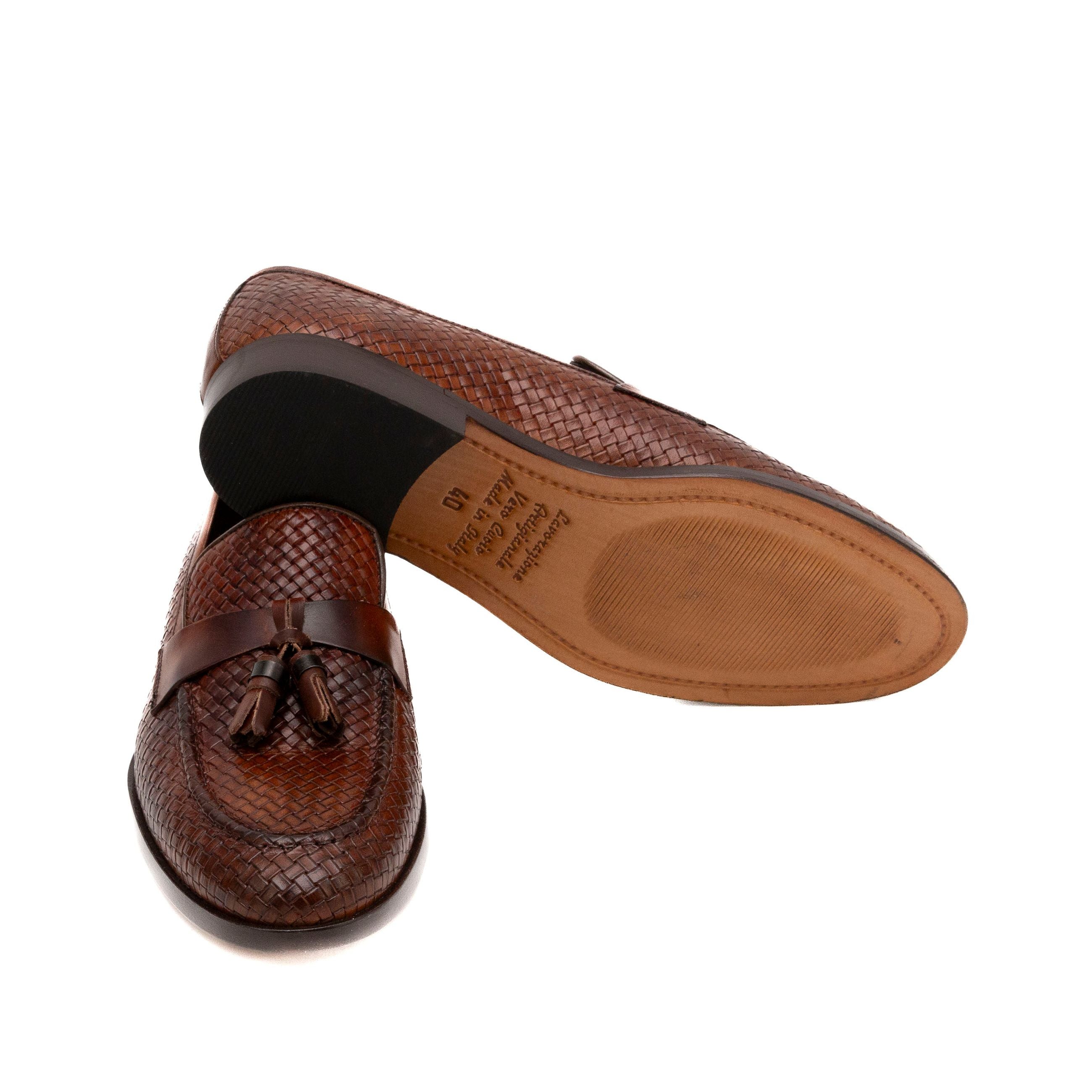 EXTON Mocassini uomo PELLE INTRECCIATA 1831 - Musto Calzature srl
