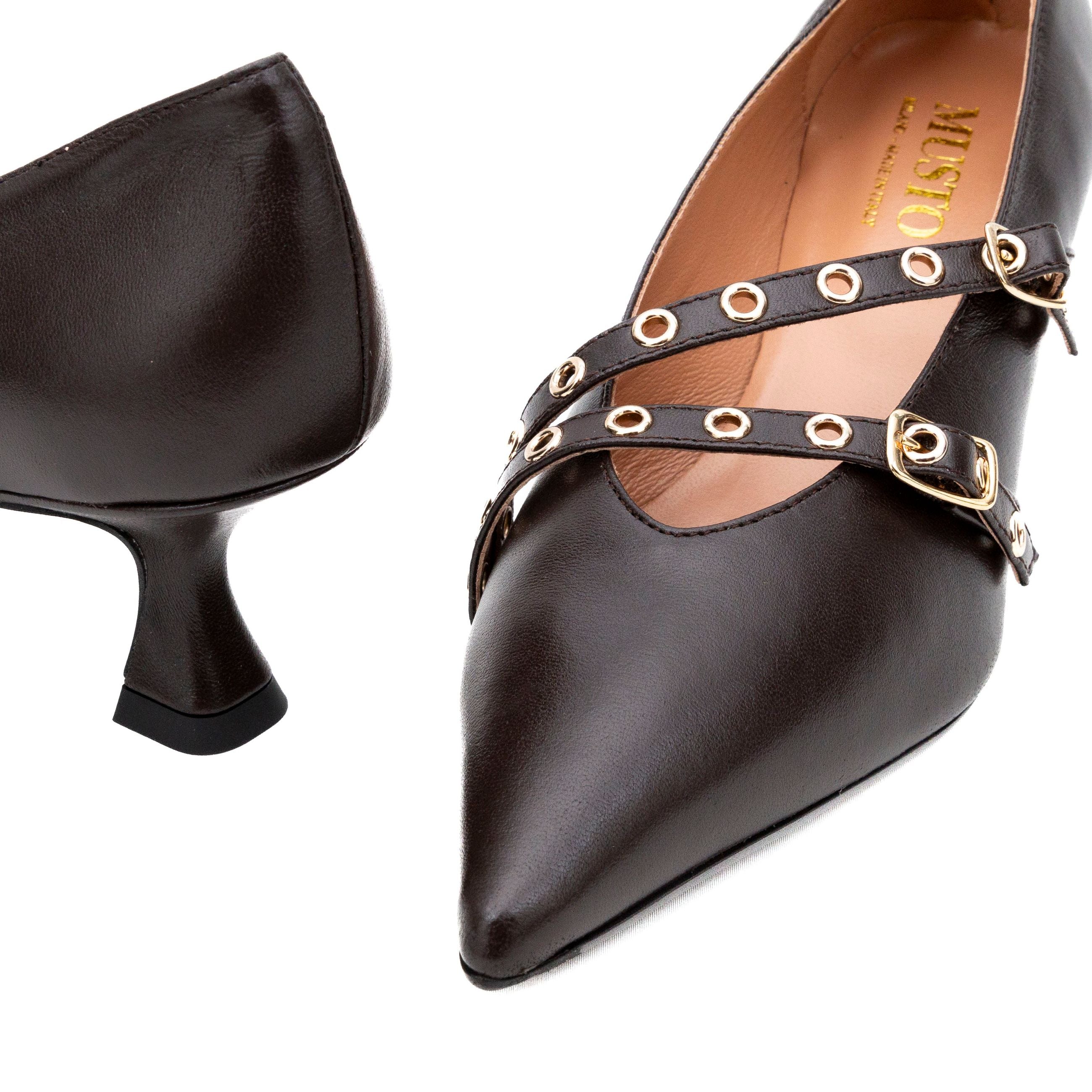 MUSTO Decolletè tacco basso nappa glossy ANASTASIA X1521 - OC - M - Musto Calzature srl