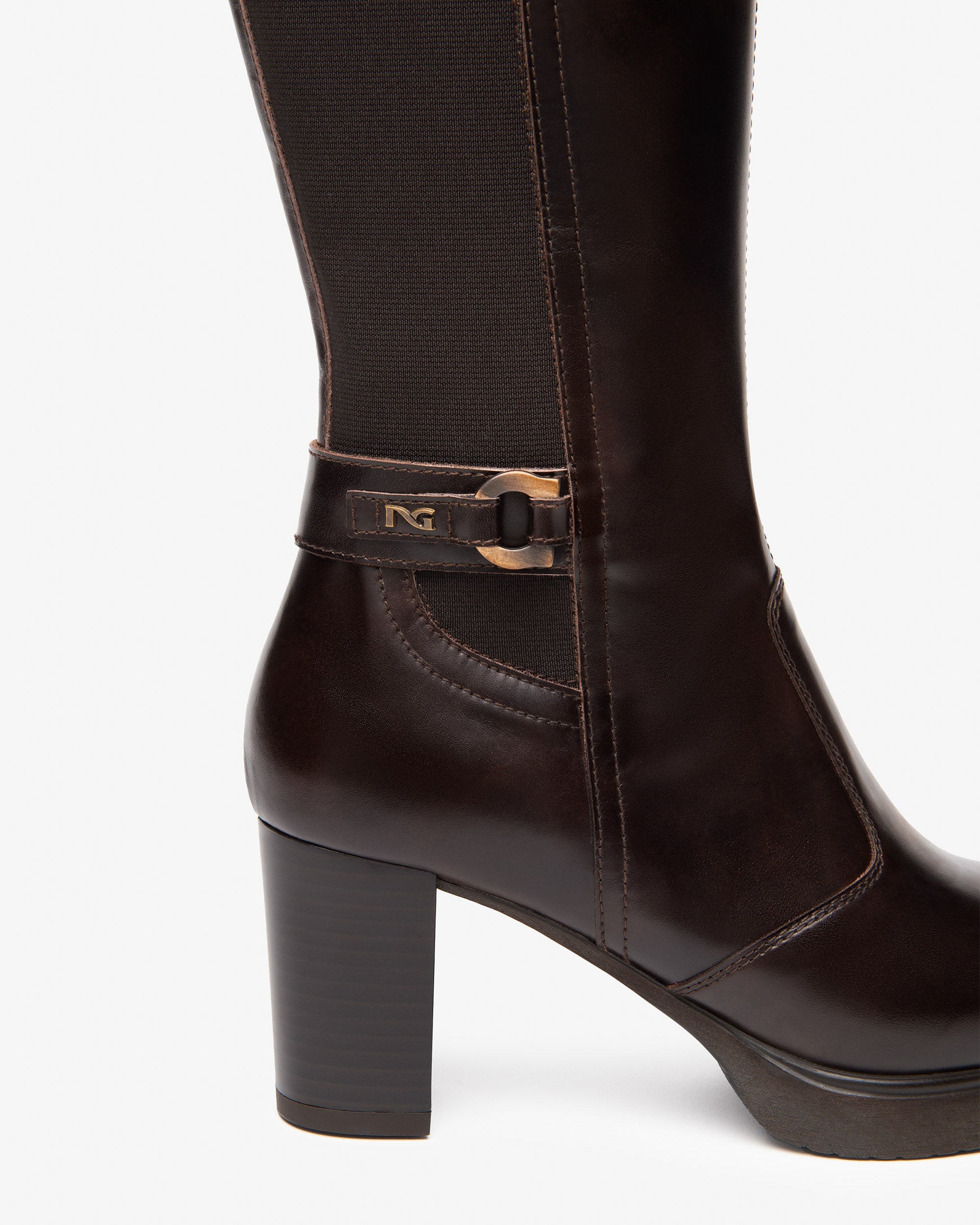 NeroGiardini stivali donna in pelle con tacco - Musto Calzature srl