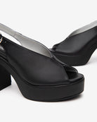 NeroGiardini sandali donna in pelle con tacco alto e plateau - Musto Calzature srl