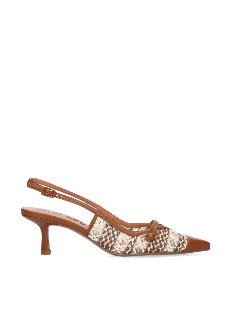 BIBI LOU Decolletè tacco basso pelle e rete XAIA PUMP 637Z74VK - Musto Calzature srl
