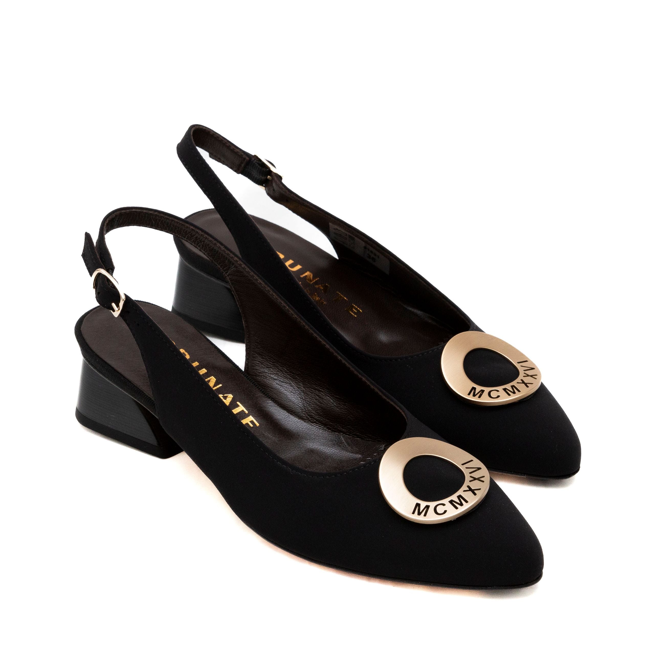 BRUNATE Decolletè tacco basso TESSUTO 31531 - Musto Calzature srl