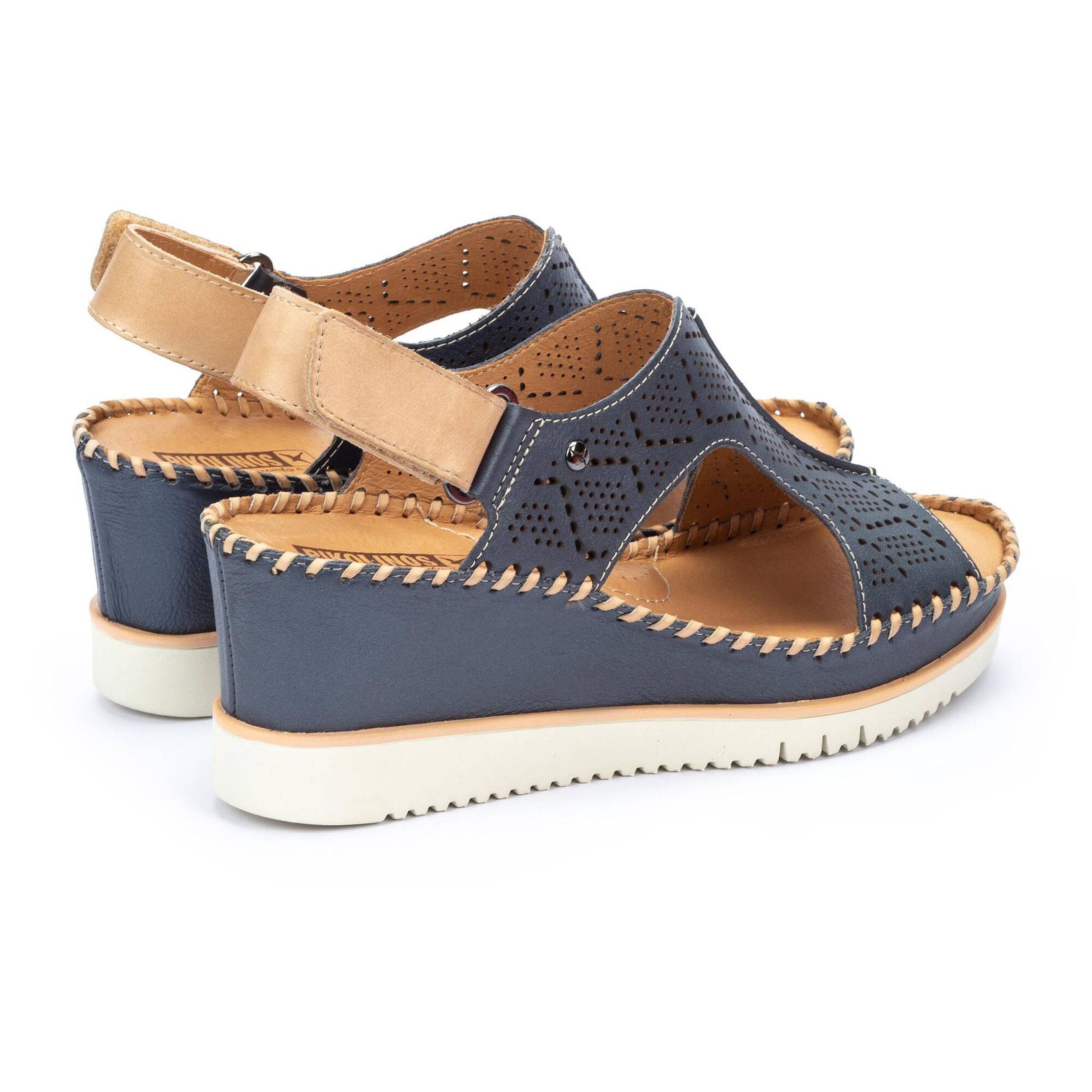 Pikolinos sandali donna con zeppa in pelle AGUADULCE - Musto Calzature srl