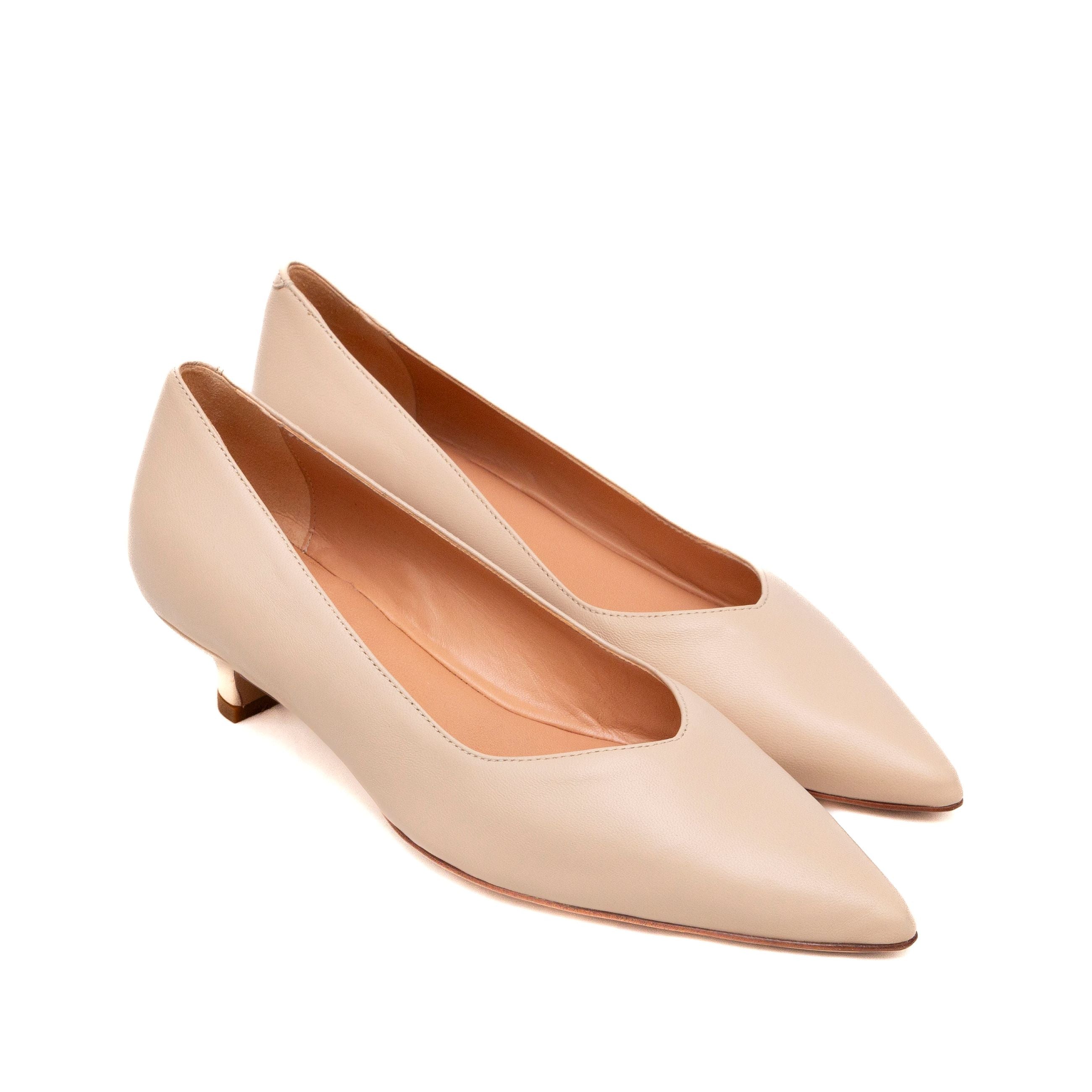 MUSTO décolletè tacco basso in pelle BIA - Musto Calzature srl