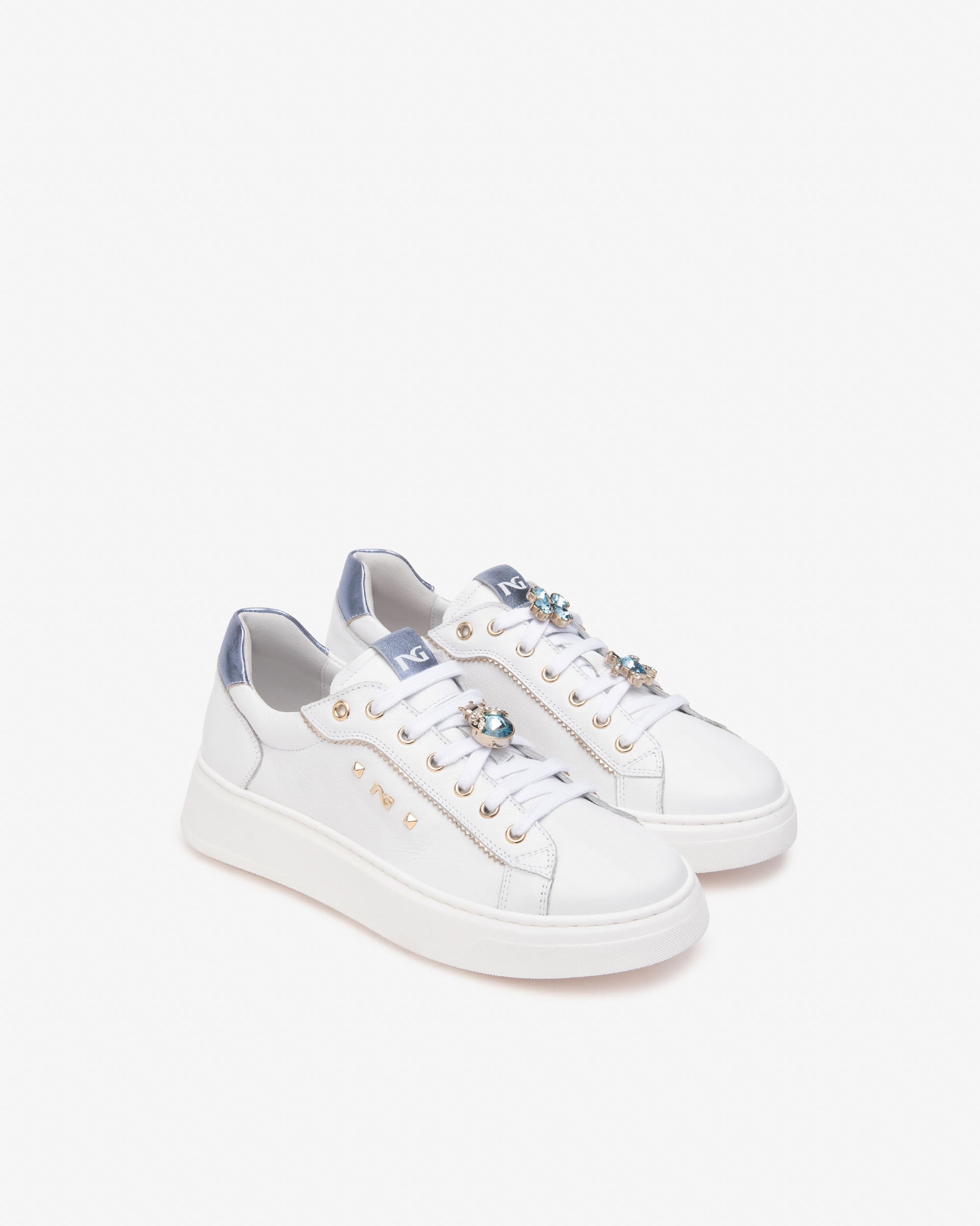NeroGiardini sneakers donna in pelle con charms - Musto Calzature srl