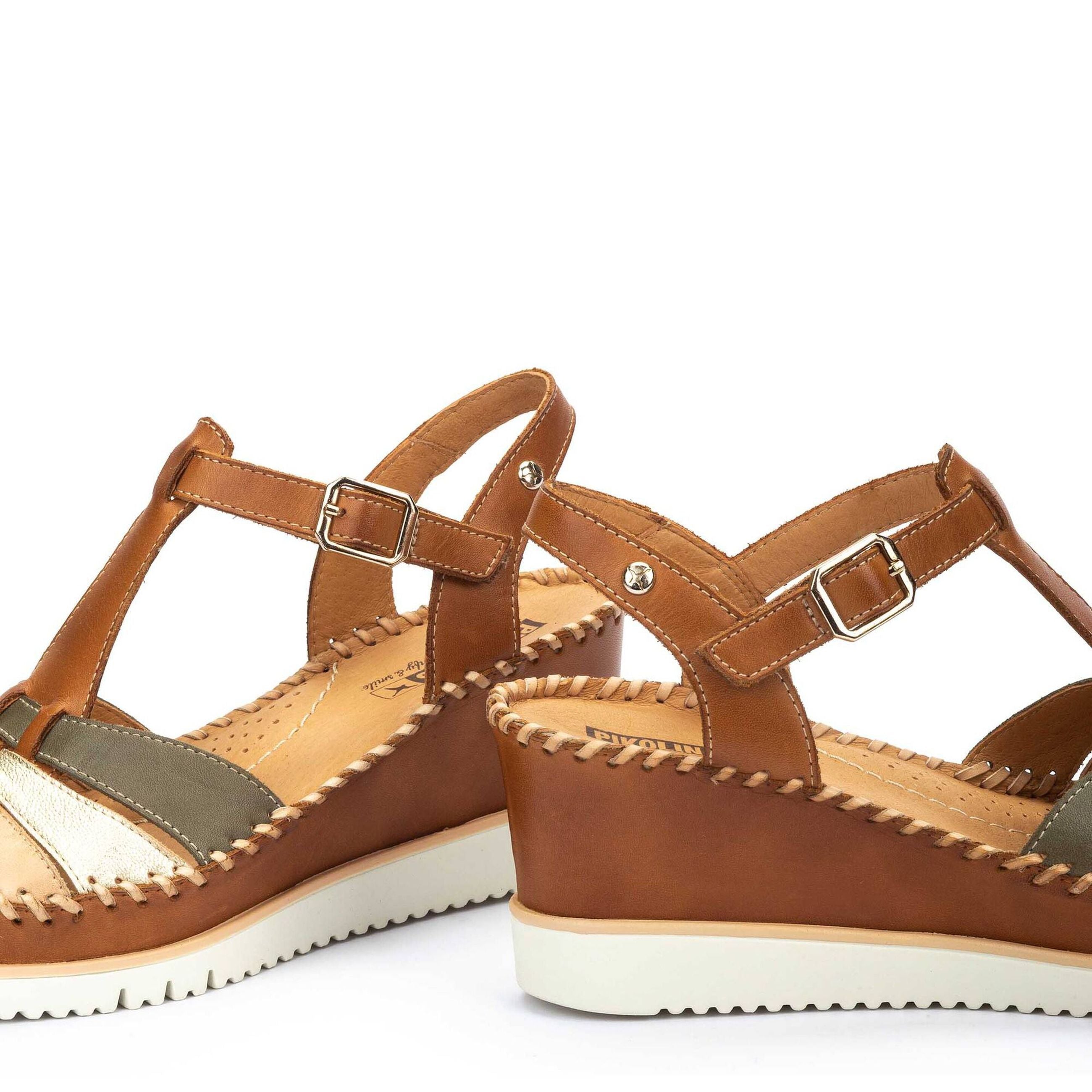 Pikolinos sandali donna con zeppa in pelle AGUADULCE - Musto Calzature srl