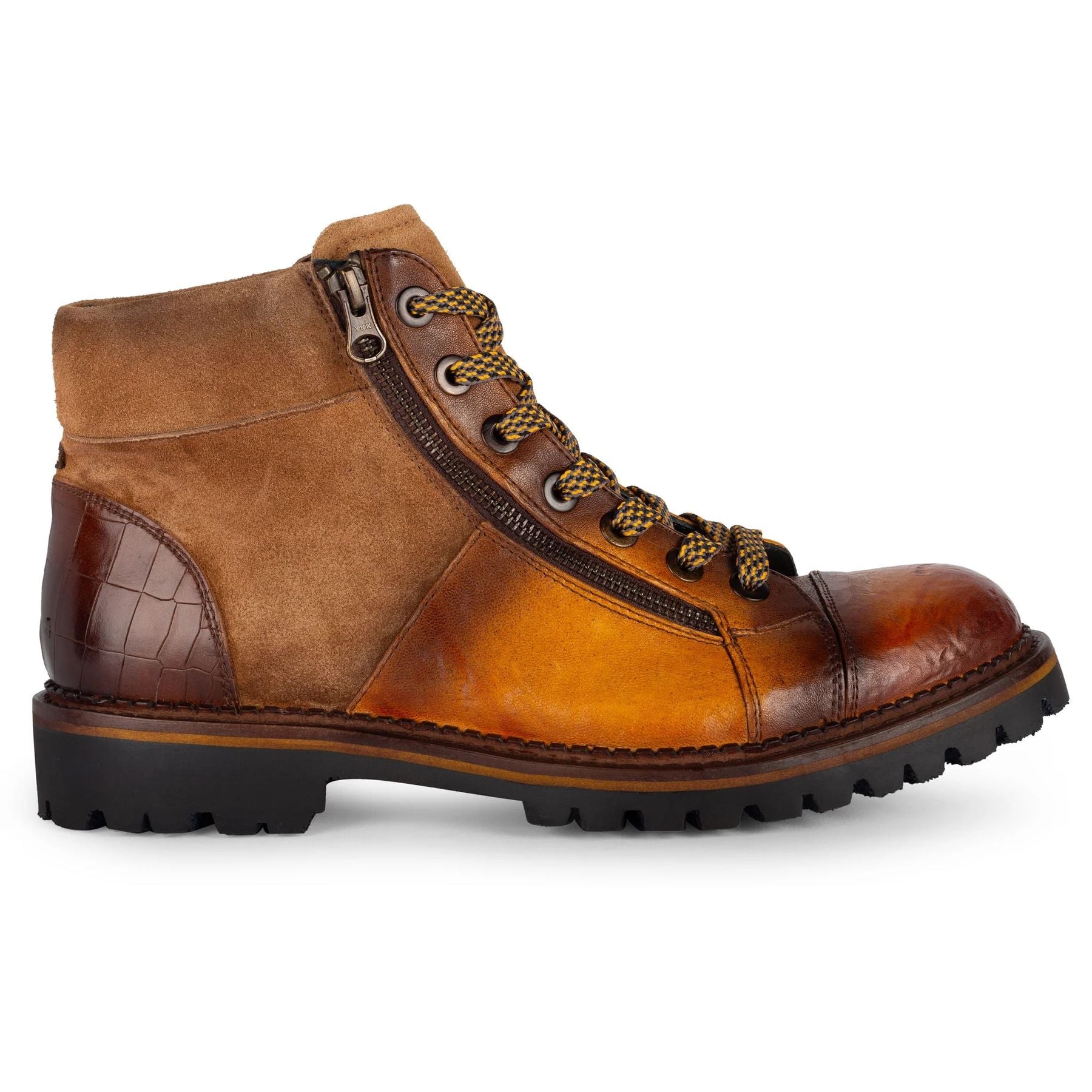 LORENZI Anfibi uomo pelle+camoscio CROSET 13545 - Musto Calzature srl