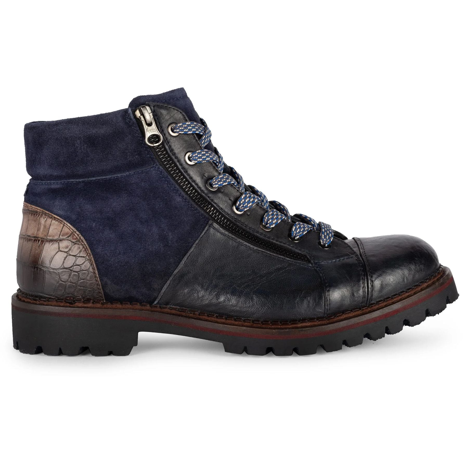 LORENZI Anfibi uomo pelle+camoscio CROSET 13545 - Musto Calzature srl