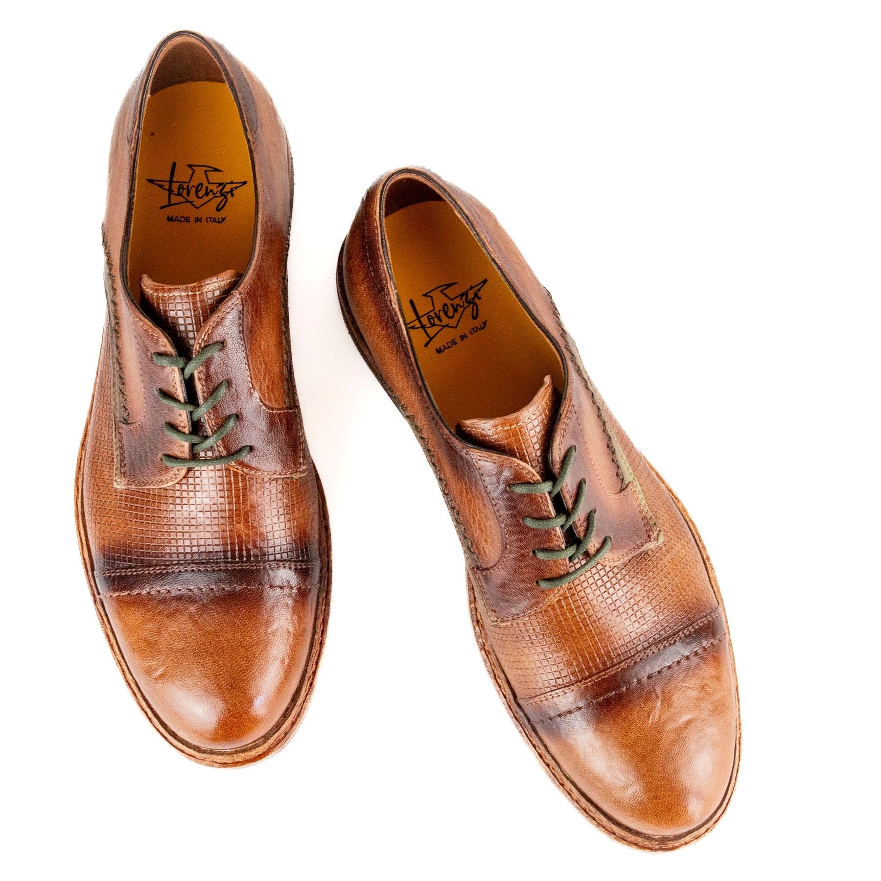 LORENZI Stringate uomo PELLE ANTICATA 15875 - Musto Calzature srl