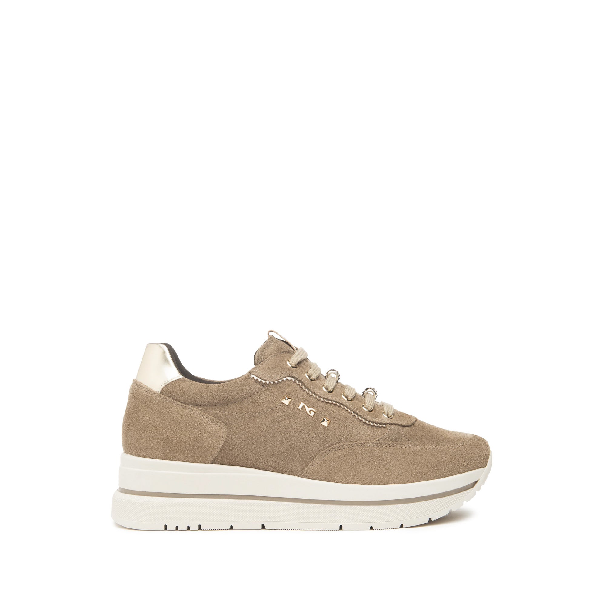 NeroGiardini sneakers da donna in pelle scamosciata con suola alta - Musto Calzature srl