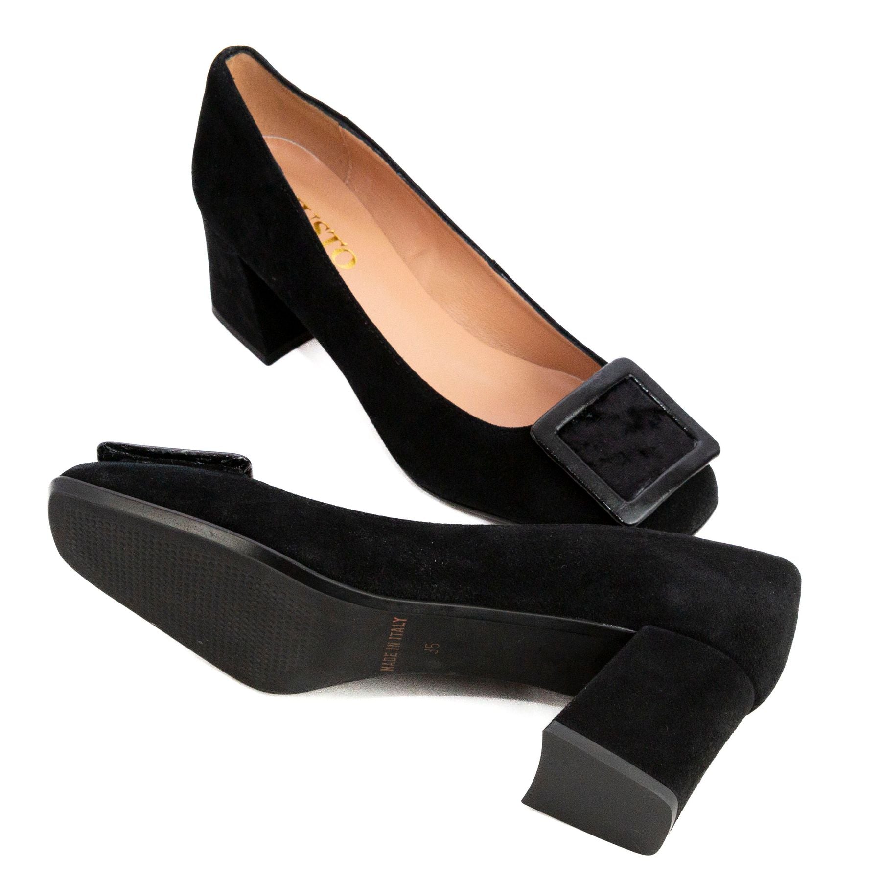 MUSTO Decolletè tacco basso Camoscio ADA A2407 - 716 - M cam - Musto Calzature srl