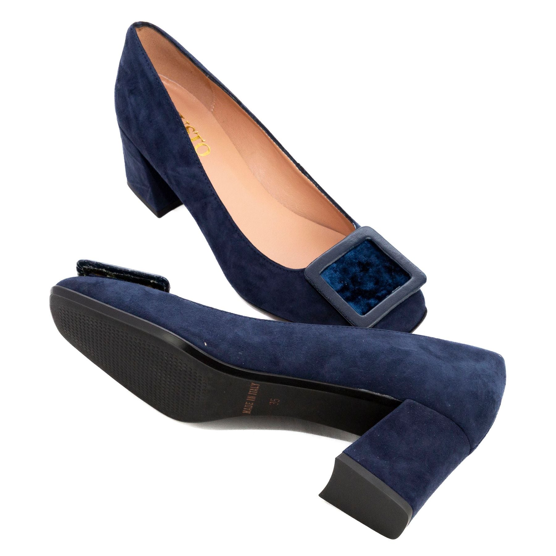 MUSTO Decolletè tacco basso Camoscio ADA A2407 - 716 - M cam - Musto Calzature srl