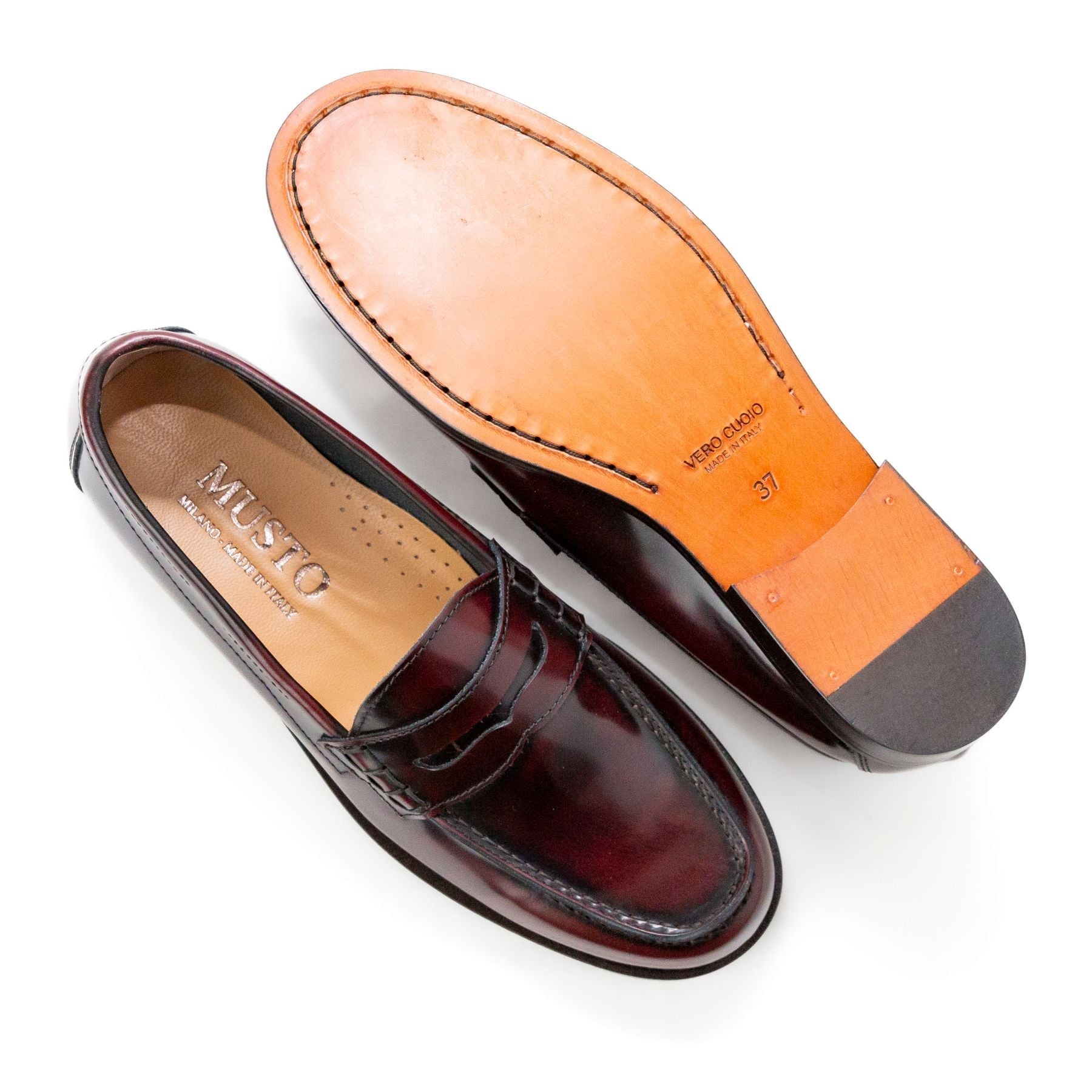 MUSTO Mocassini donna bordeaux pelle made in Italy LUNA - Musto Calzature srl