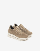 NeroGiardini sneakers da donna in pelle scamosciata con suola alta - Musto Calzature srl