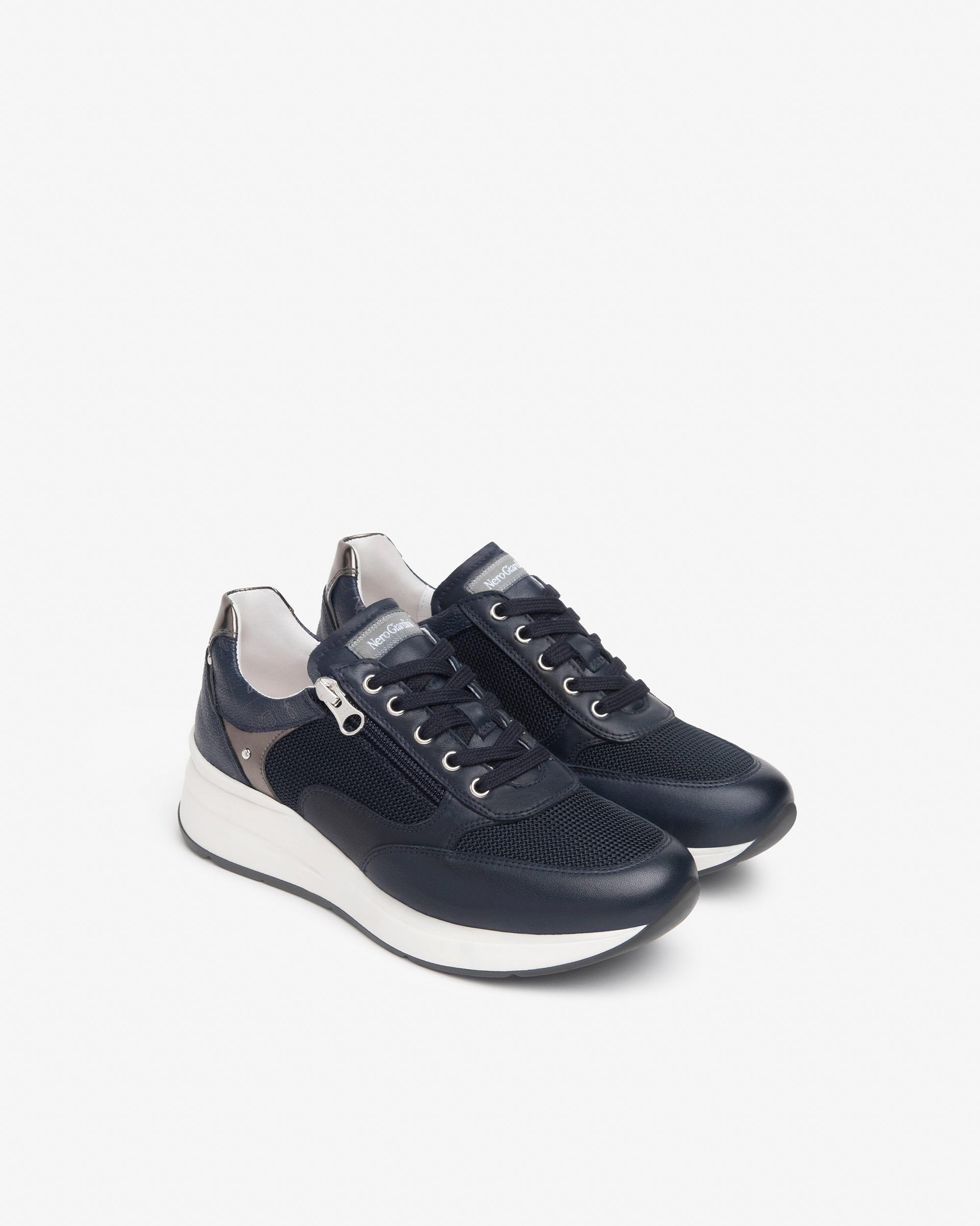 NEROGIARDINI Sneakers pelle e tessuto E512930D - Musto Calzature srl
